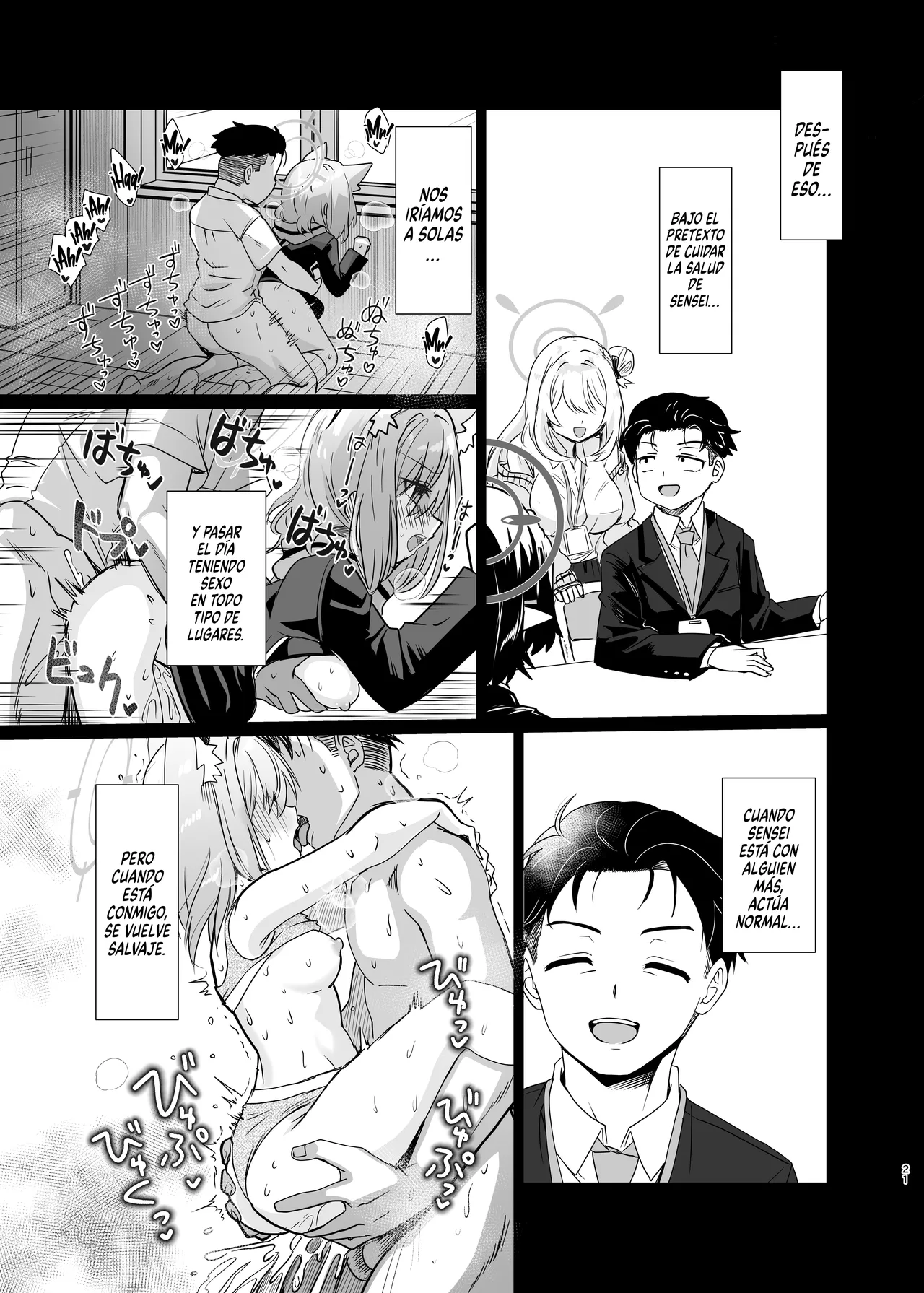 [Studio SUSHI KUI-NE (Kotojima Motoki)] Kowaku no Kiri (Blue Archive) [Spanish] [Rakuen Translations] [Digital] image number 20