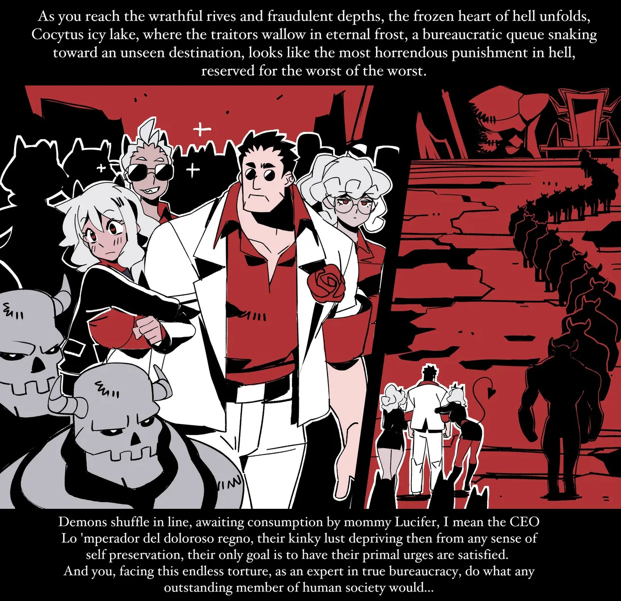 Helltaker Fanart Madness (by Nisegoworks) Lucifer chapter colorized 图片编号 1