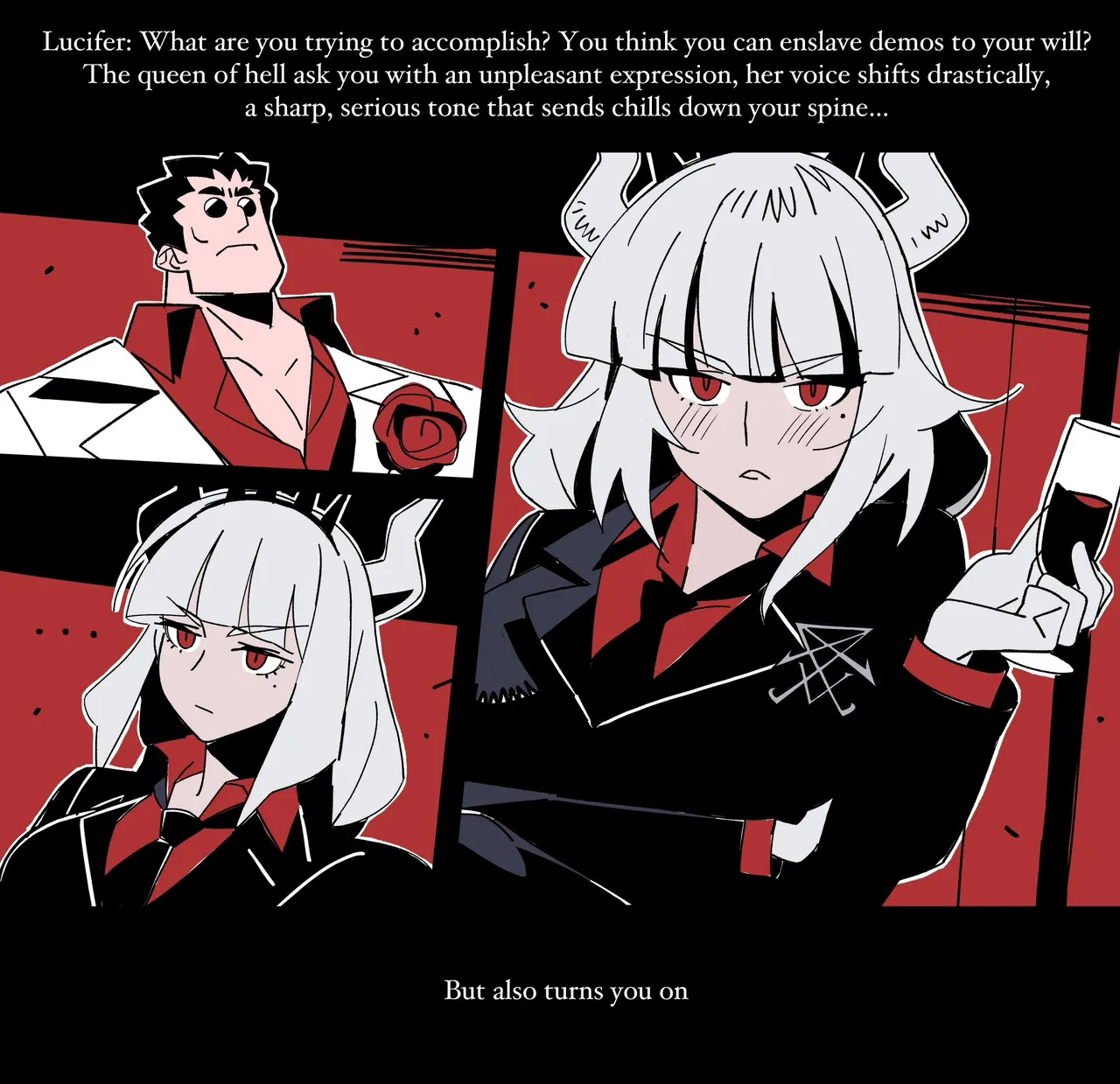 Helltaker Fanart Madness (by Nisegoworks) Lucifer chapter colorized 图片编号 5