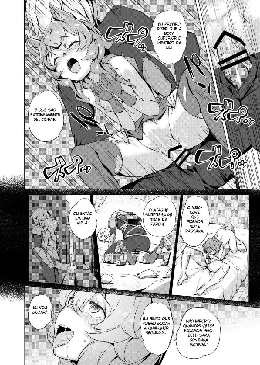 [AOKIHOSHI (Akaiguppy)] Dungeon no Ana Sono (Dungeon ni Deai o Motomeru no wa Machigatteiru Darou ka) [Portuguese-BR] [Digital] image number 9