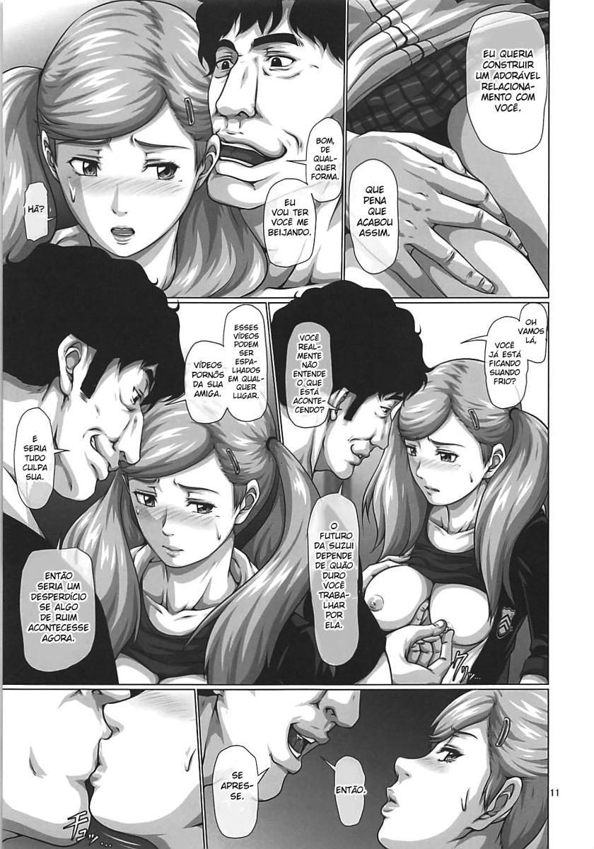 (COMIC1☆13) [Toyatei (Toyama Teiji)] Shinyuu no Migawari ni Hentai Kyoushi ni Karada o Sasageru JK Anne (Persona 5) [Portuguese-BR] image number 10