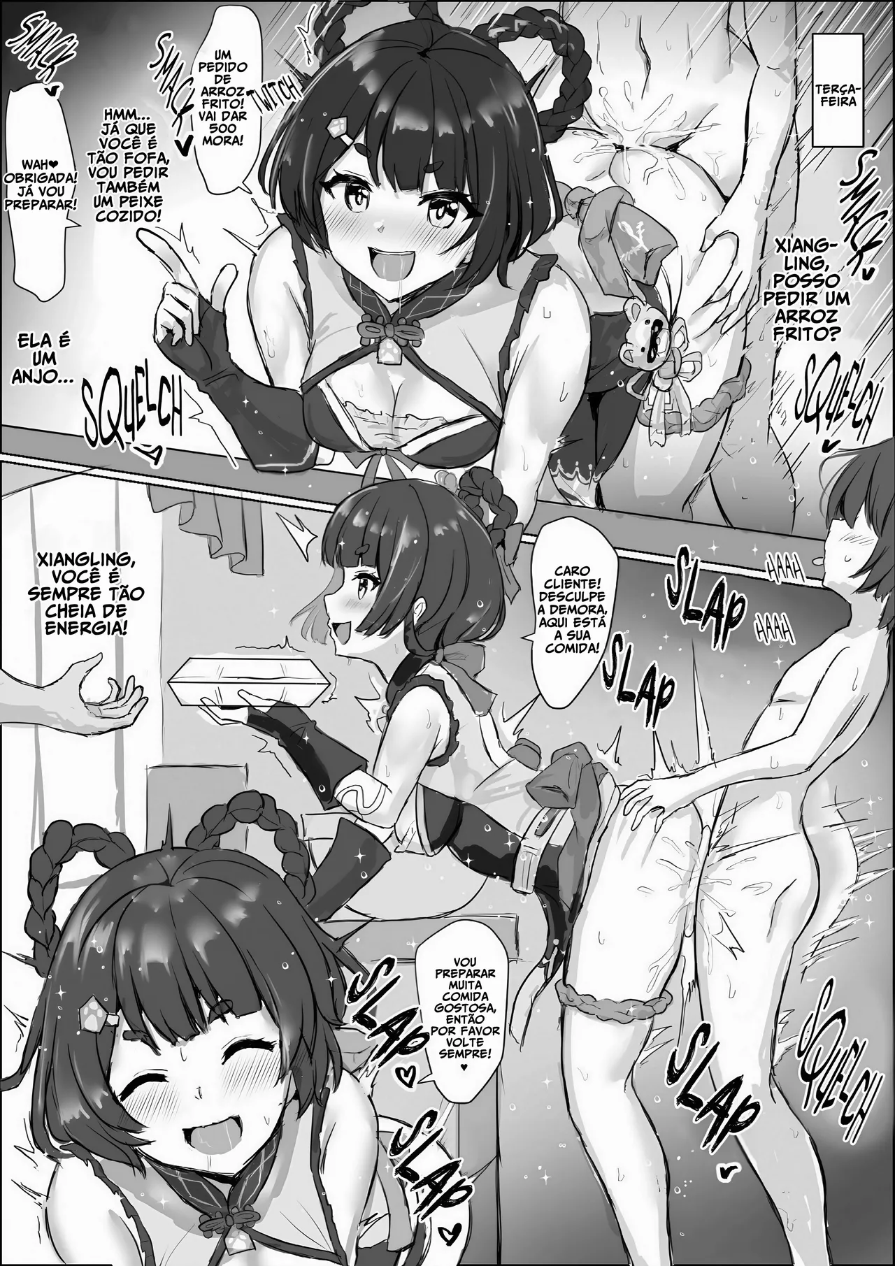 [Fuzume] O cotidiano da Xiangling com desejo sexual forte  (Genshin Impact) [Portuguese-BR] image number 3