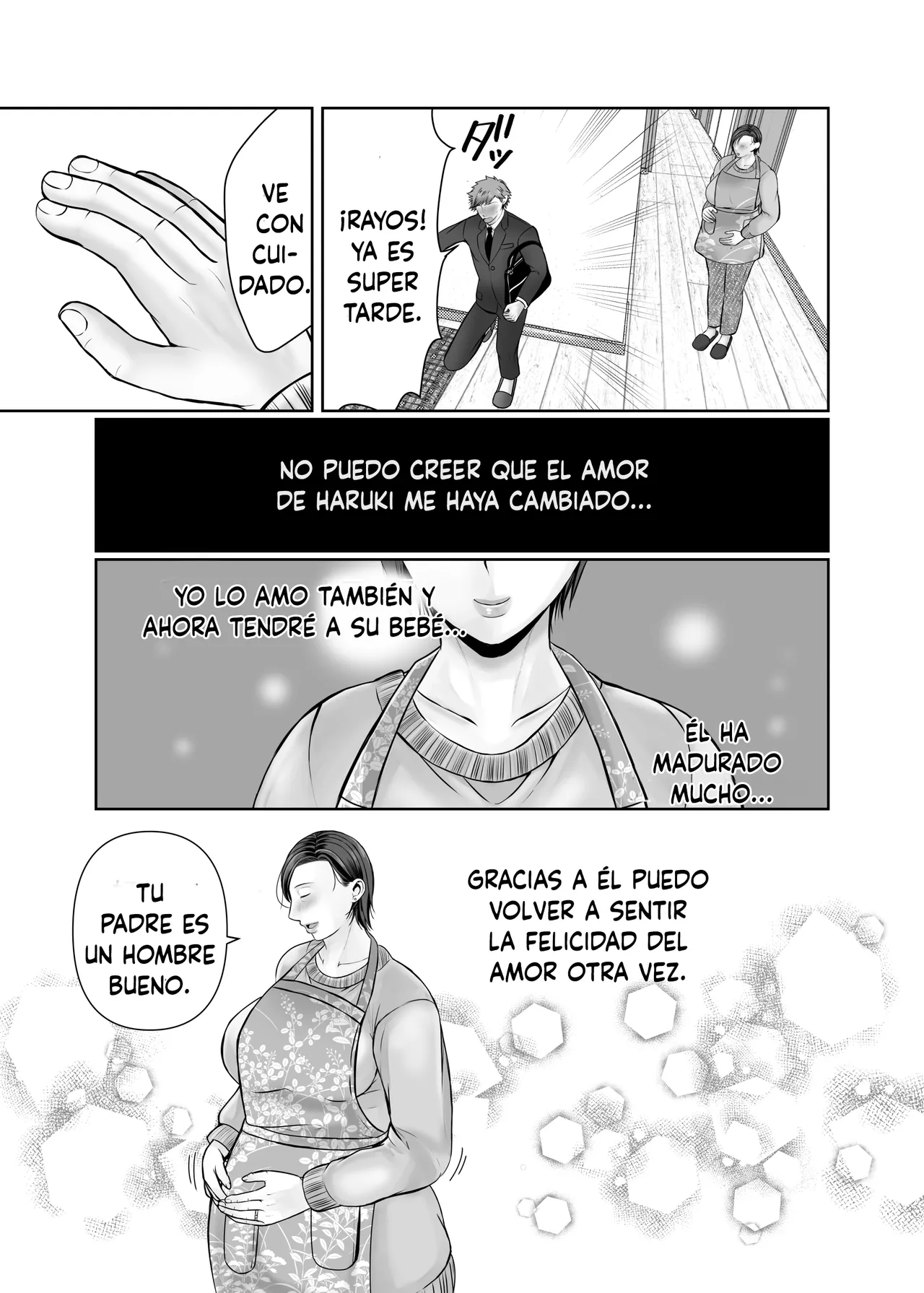 [Popotto Denki Ichigouten] Hitorigurashi no Musuko ni Semararete... Sonogo ~Ninshin Hen~ (Spanish) image number 43