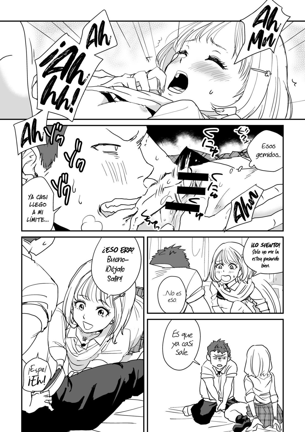 [White Bonbori (Chinbon)] Shiro Gal Senpai no Kagai Lesson | Lecciones Extracurriculares con una Senpai Gal Blanca [Spanish] [NekoCreme] image number 13