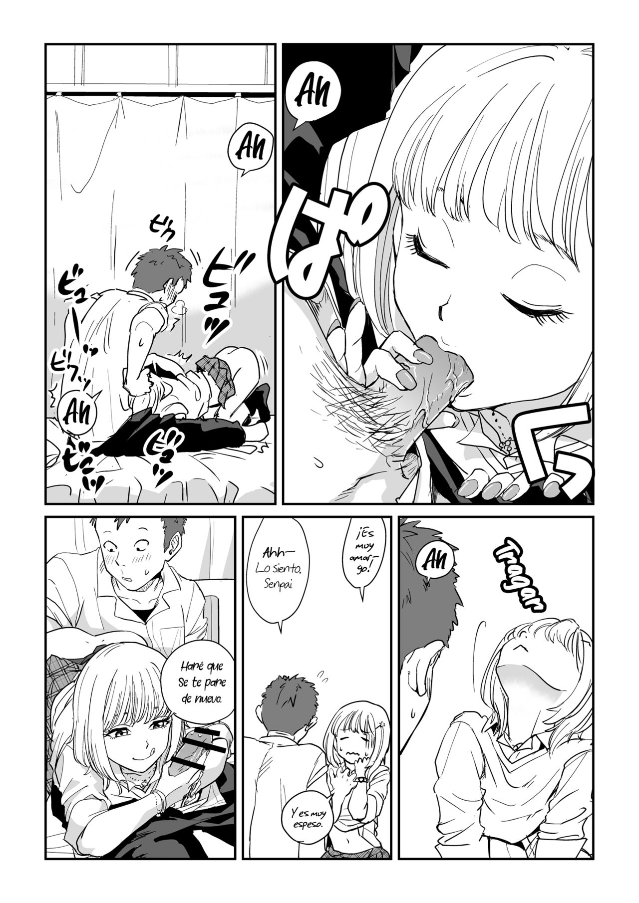 [White Bonbori (Chinbon)] Shiro Gal Senpai no Kagai Lesson | Lecciones Extracurriculares con una Senpai Gal Blanca [Spanish] [NekoCreme] image number 14