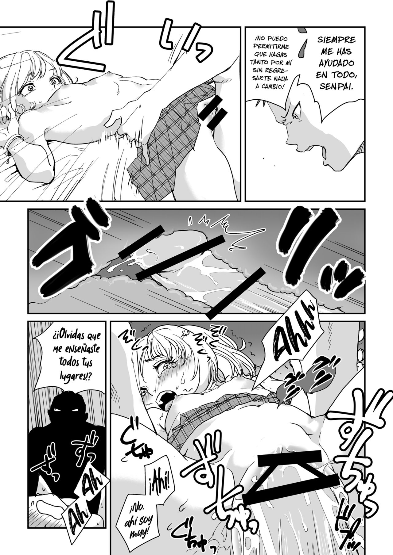 [White Bonbori (Chinbon)] Shiro Gal Senpai no Kagai Lesson | Lecciones Extracurriculares con una Senpai Gal Blanca [Spanish] [NekoCreme] image number 22