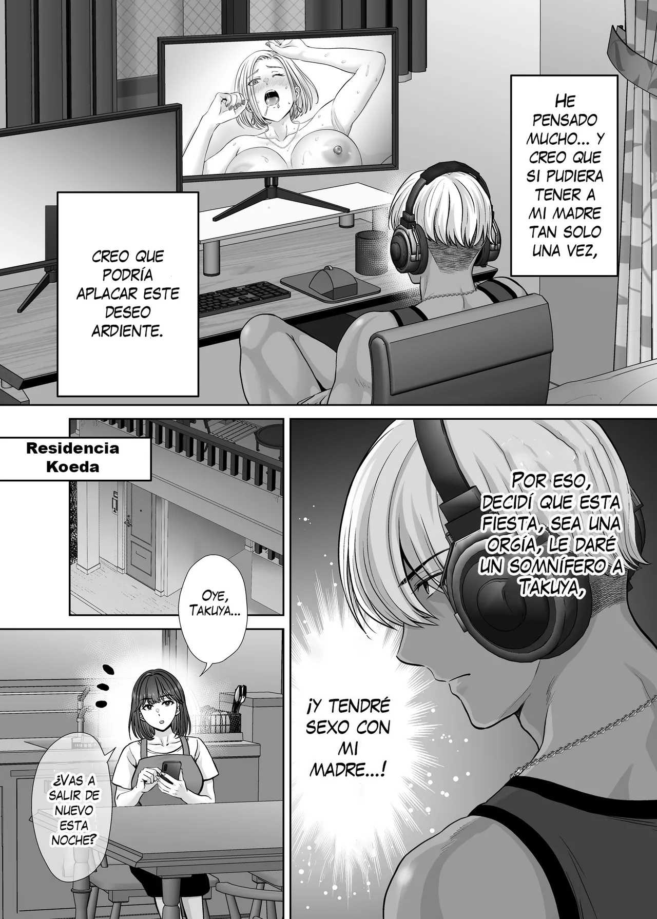 [Melon no Hoshiboshi (Hoshiduki Melon)] Haha Swapping 3 ~Haha Koukan de Mise Ai 4P! Orera ga Yaritai Houdai shita Hanashi~｜Intercambio de Madres 3 ~¡Exhibición de los 4! La Historia de Cómo Hicimos lo que Quisimos~ [Spanish] [K-le Traducciones] изображение № 9