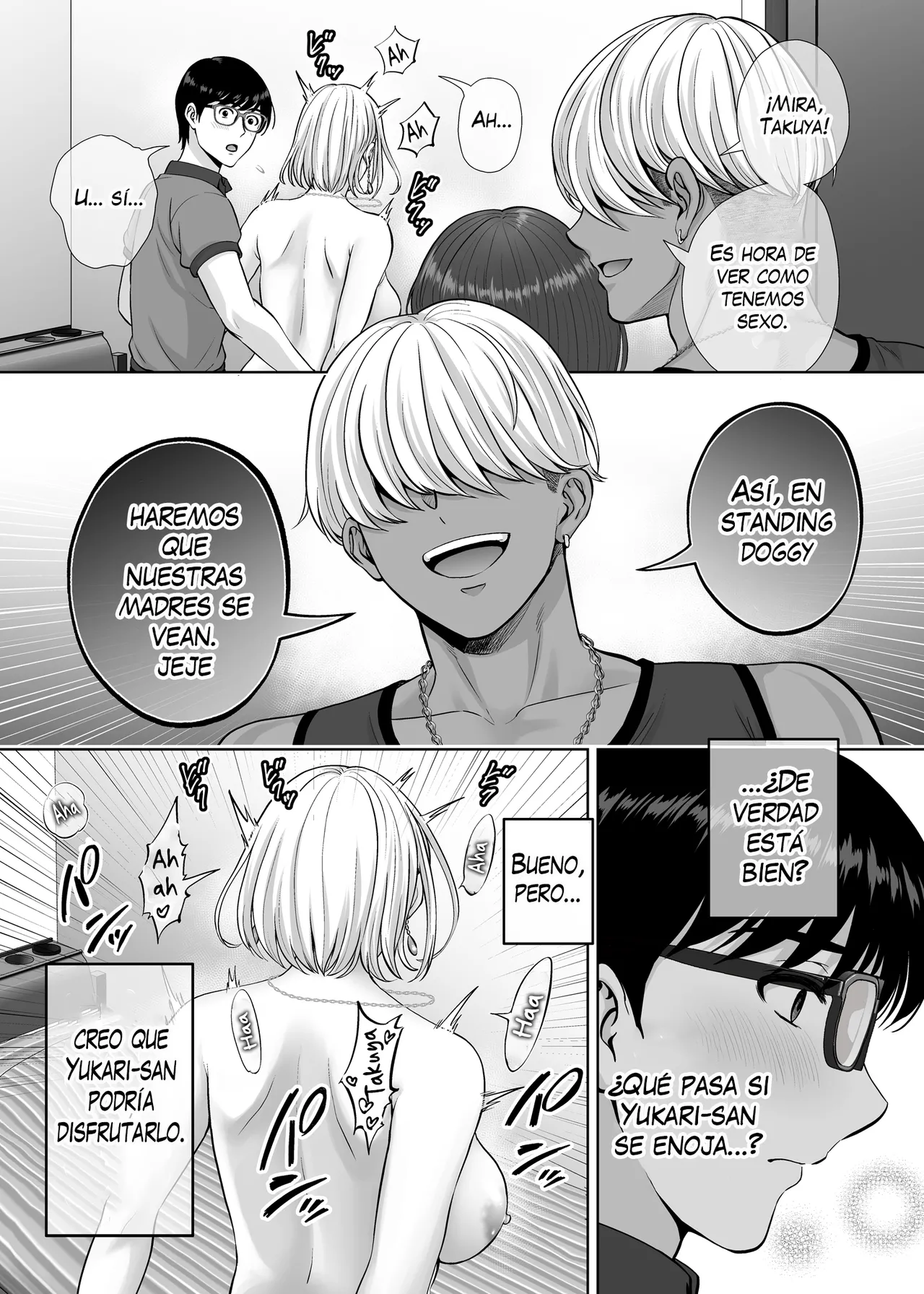 [Melon no Hoshiboshi (Hoshiduki Melon)] Haha Swapping 3 ~Haha Koukan de Mise Ai 4P! Orera ga Yaritai Houdai shita Hanashi~｜Intercambio de Madres 3 ~¡Exhibición de los 4! La Historia de Cómo Hicimos lo que Quisimos~ [Spanish] [K-le Traducciones] изображение № 60