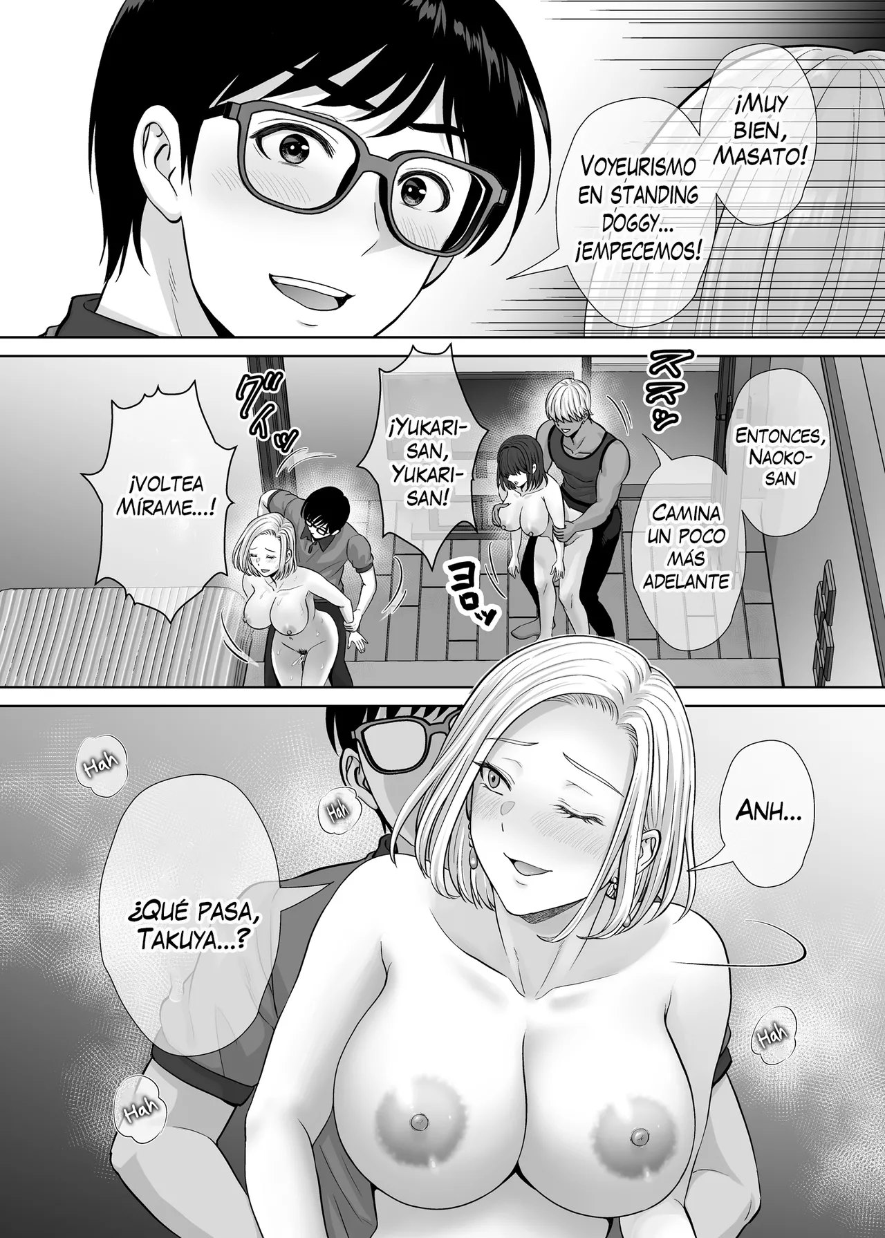 [Melon no Hoshiboshi (Hoshiduki Melon)] Haha Swapping 3 ~Haha Koukan de Mise Ai 4P! Orera ga Yaritai Houdai shita Hanashi~｜Intercambio de Madres 3 ~¡Exhibición de los 4! La Historia de Cómo Hicimos lo que Quisimos~ [Spanish] [K-le Traducciones] изображение № 61