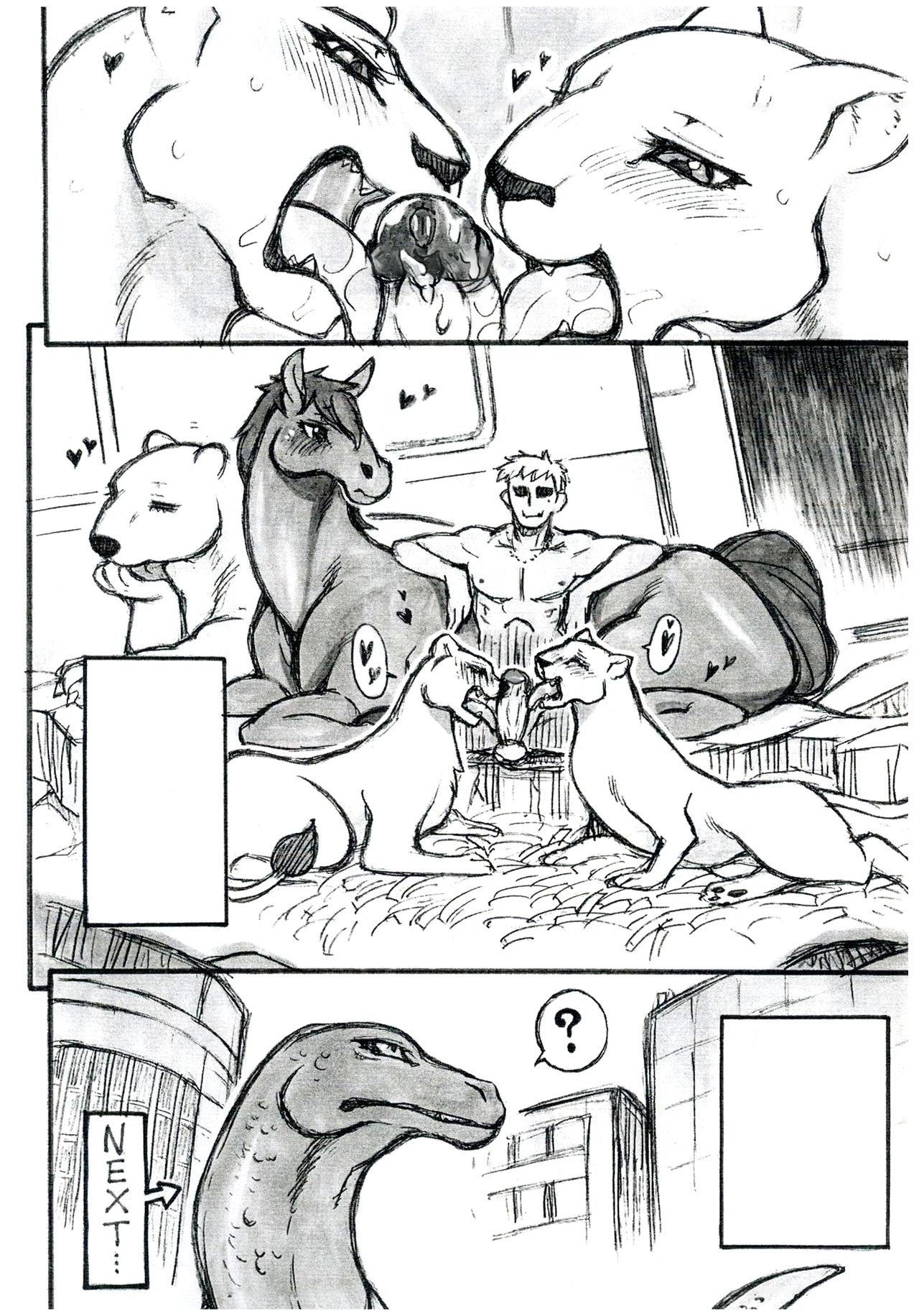 (Kansai! Kemoket) [Mayoineko (Nakagami Takashi)] Jaku Niku Goukan (TOKYO JUNGLE) [Textless and Unc] image number 11