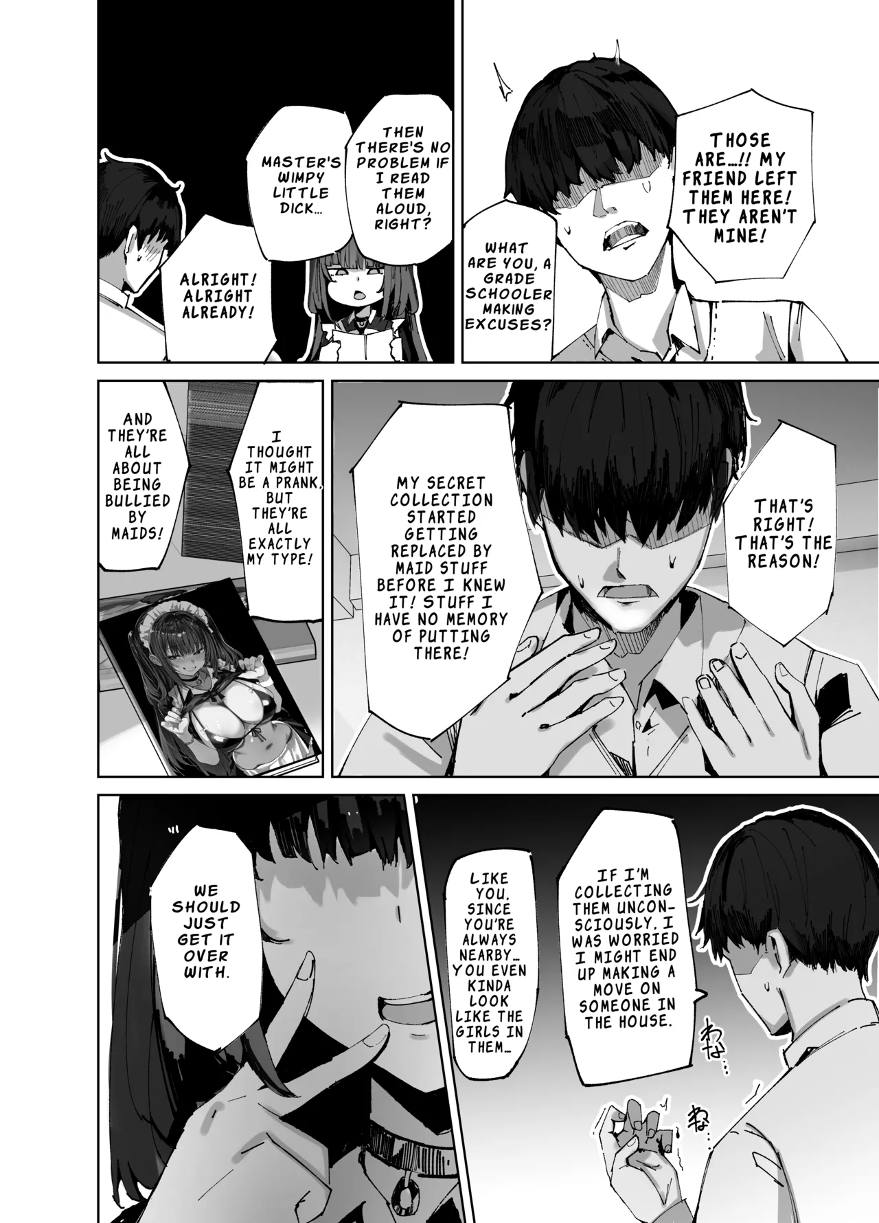 [Muoto Lab (Muoto)] Namaiki Maid ni Kakushiteta Ecchi na Hon ga Mitsukatte Baka ni Sarenagara Ecchi Suru Hanashi. | The Story of a Cheeky Maid Finding the Erotic Book I Hid, Mocking Me, and Then Having Sex Anyway [English] [LKK•Scans] [Digital] image number 9