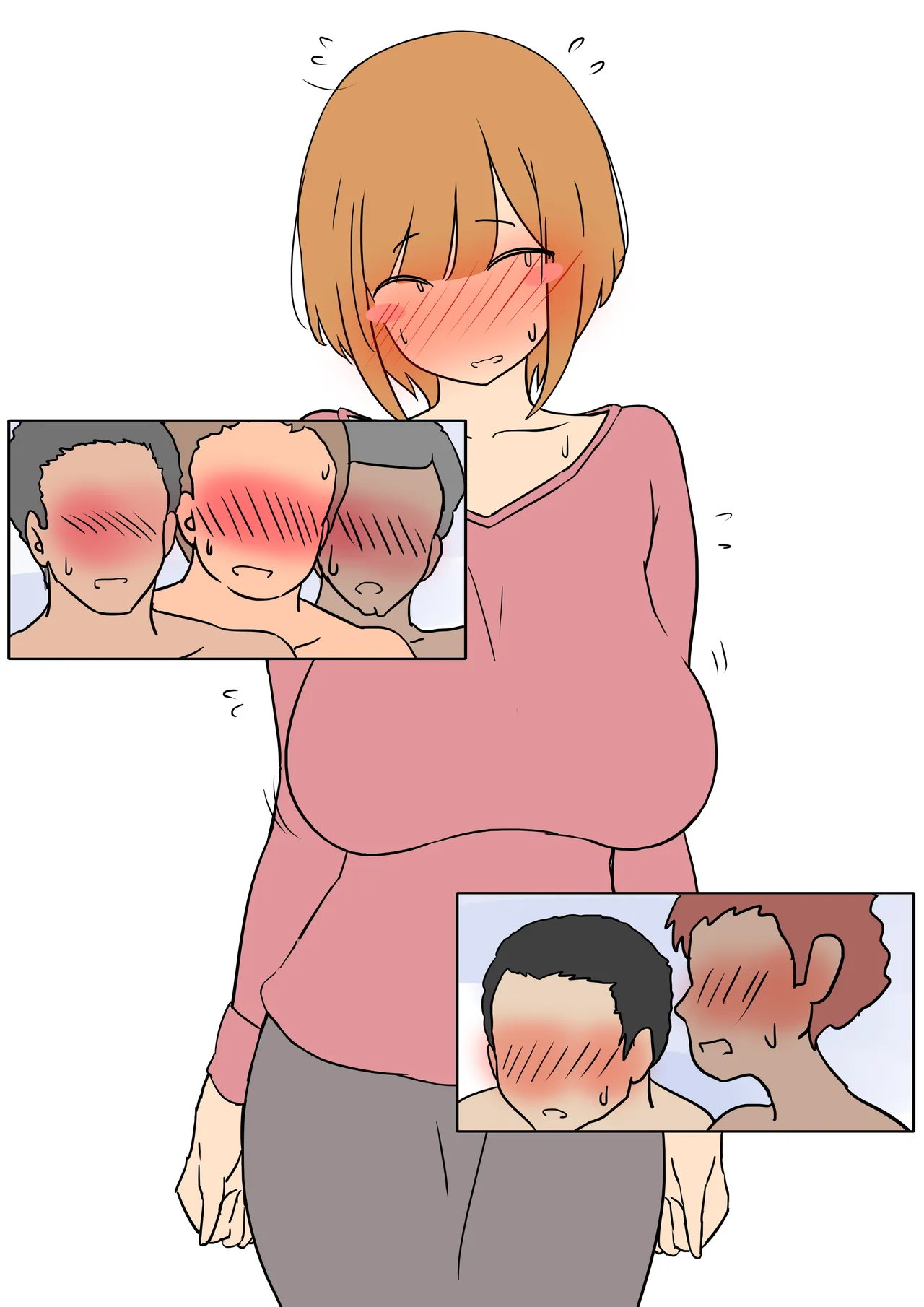 [架空書籍] 【モブ顔巨乳人妻露出NTR】モブ顔人妻さんシリーズ14 ふんどし一丁祭りで何故だかおセックス 66eme image