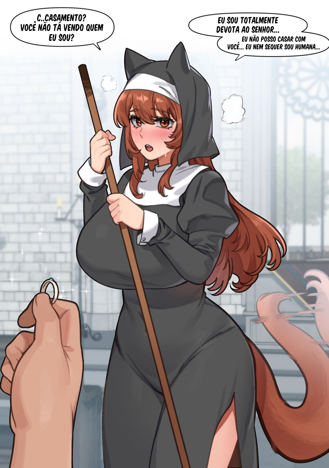 [6No1] Wolf Nun [Portuguese] [Descensored] image number 1