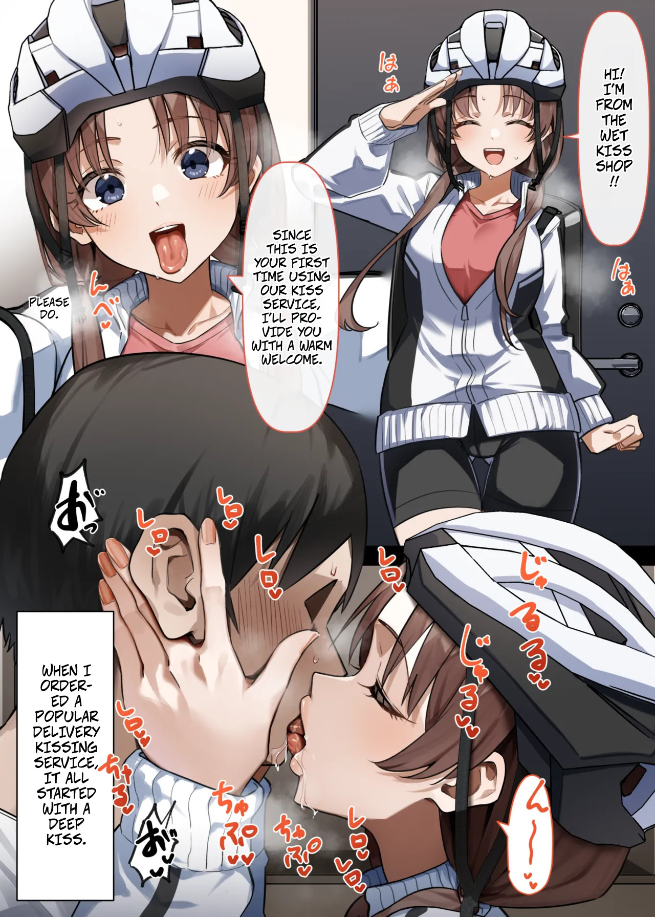 [MM] Shucchou-gata Berochuu Service o Tanonde Mita Hanashi | Ordering Deep Kiss Delivery Service [English] image number 1