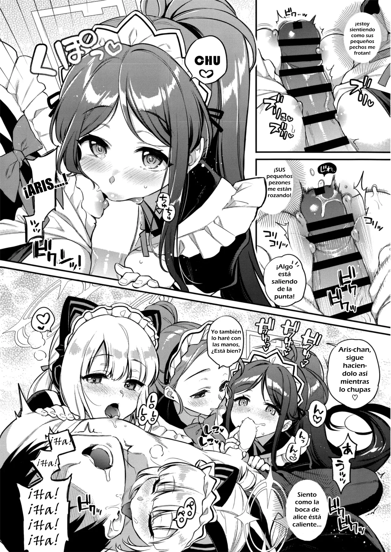 [K+W (Sasachinn)] Sensei Kouryaku Game Maid Harem Hen | Estrategia para conquistar al sensei: El arco del harem de maids (Blue Archive) [Spanish] [quetz-kun] [2025-08-24] 7eme image