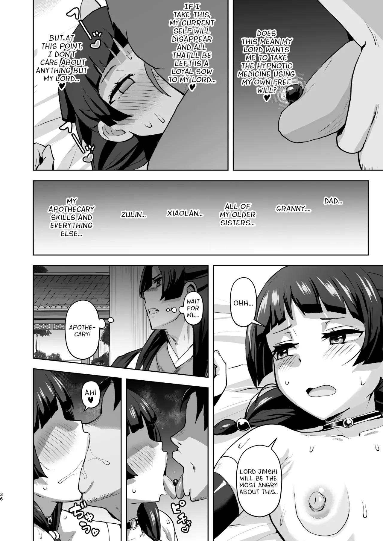 [aheazif (Sanatuki, Hidaka Hisashi)] Goshujin-sama no Otoshigoto 2 (Kusuriya no Hitorigoto) [Digital] [English] numero di immagine  36