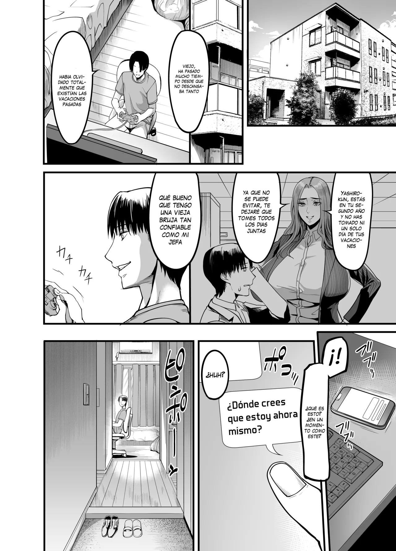 [Ikemen Teikoku (Remu)] Sawatta dake de Iku Onna Shokuba no Babaa Senpai｜La mujer que se excita con solo tocarla - La vieja bruja del trabajo  [Spanish] [KZ Scan] [Digital] image number 54