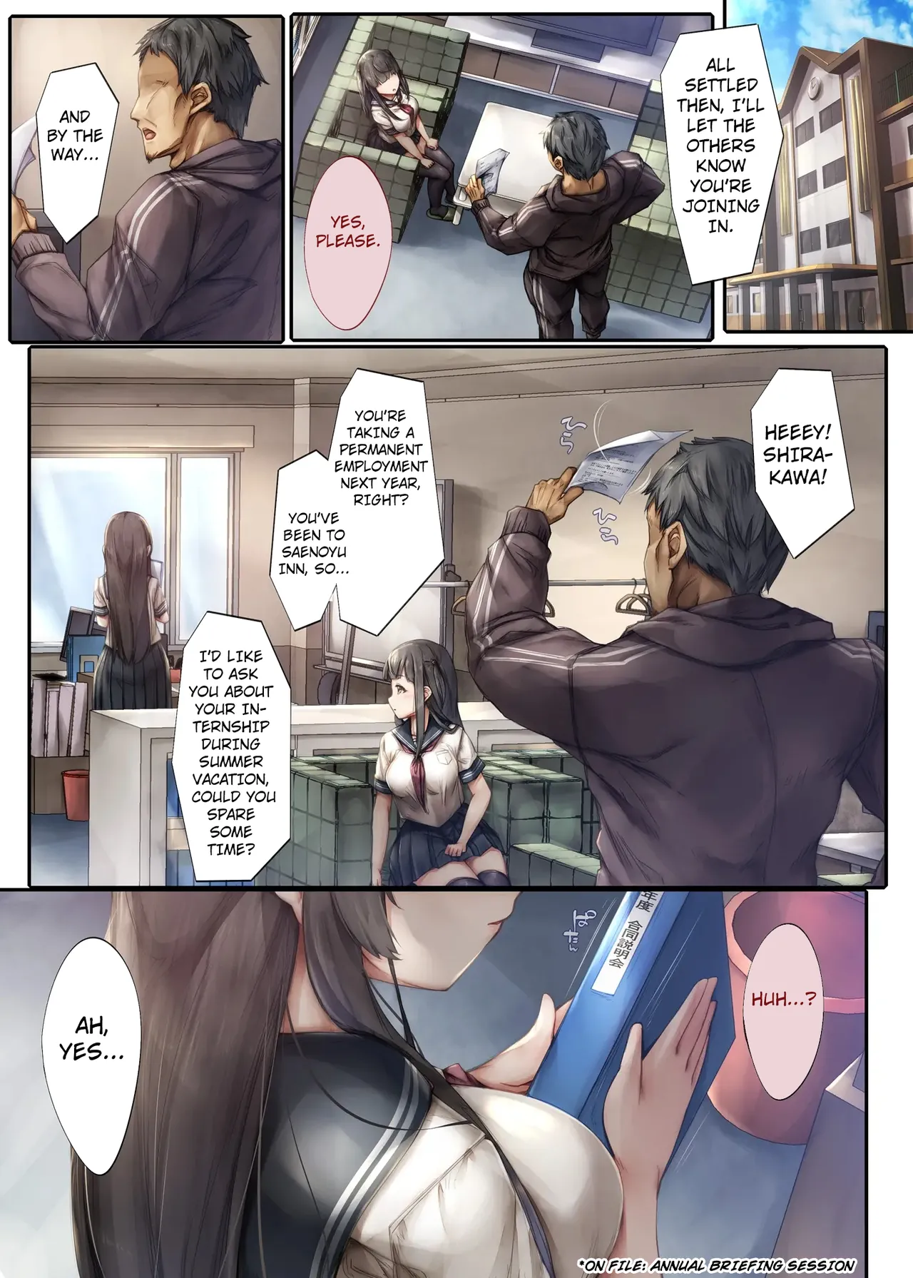 [Shiro Kuro Usa (Sugiyuu)] Kiyowa na Kanojo wa Aragaenai ~Intern Netorare Choukyou Jisshuu~ [English] [Saikey] numero di immagine  3