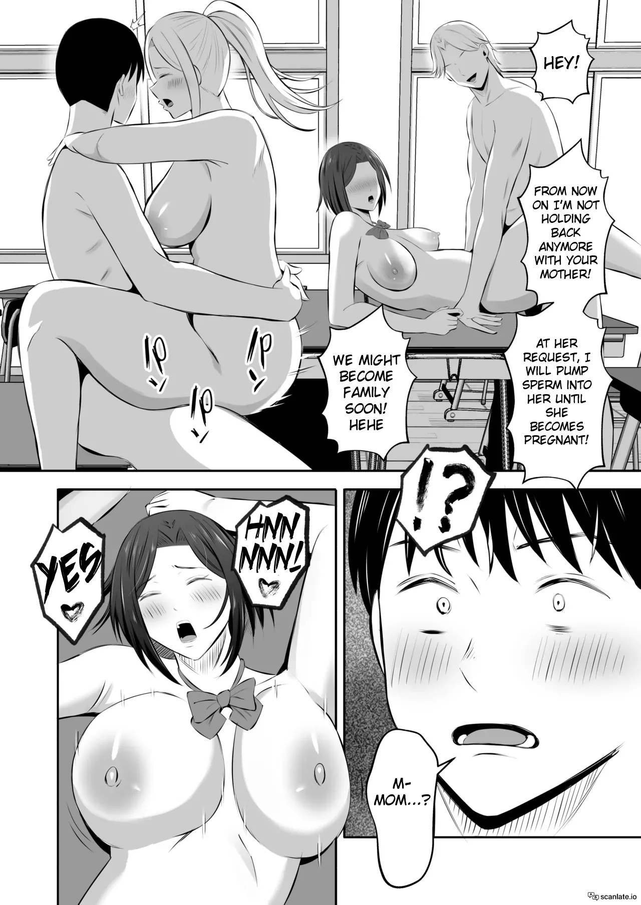 [Mochidora] Kindan no Boshi Swapping 2 〜 hōkago no kyōshitsu de 4 P rankō-hen 〜 | Mother Star Swapping 2 - 4P in the Classroom After School "Orgy Edition"! [English] 73eme image