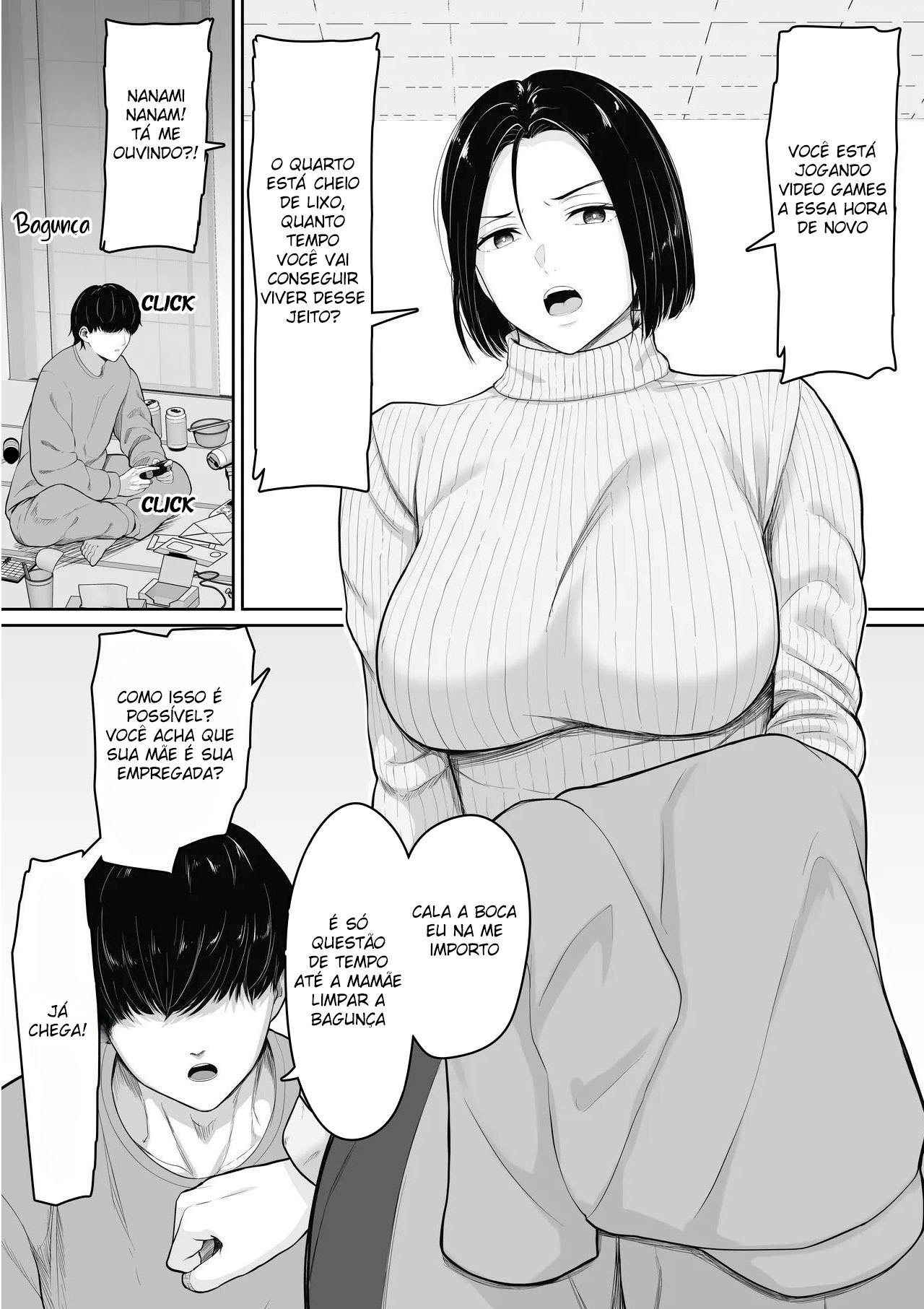 [Kuruto] Kimottama Kaa-chan to Kenka Bakari no Neet no Ore ga Kaa-san ni Nakadashi shite kara Nakayoku natta Hanashi [Portuguese-BR] image number 3