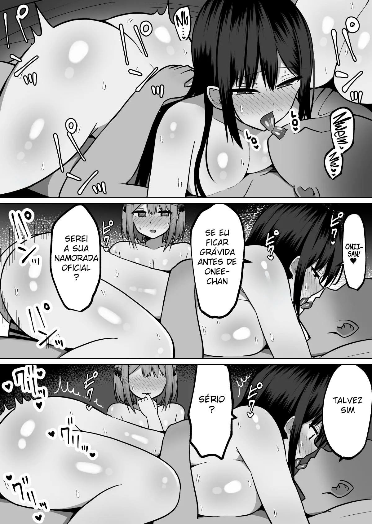 [Cinnamon Tou] Kyonyuu Mesu Onaho no Shitsukekata ~ Binkan Taishitsu no Dosukebe Kyonyuu Shimai to Iki Gaman Training [Portuguese-BR] Bildnummer 21