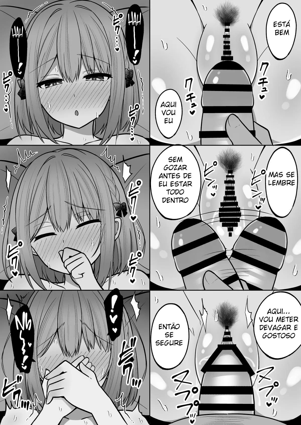 [Cinnamon Tou] Kyonyuu Mesu Onaho no Shitsukekata ~ Binkan Taishitsu no Dosukebe Kyonyuu Shimai to Iki Gaman Training [Portuguese-BR] Bildnummer 26