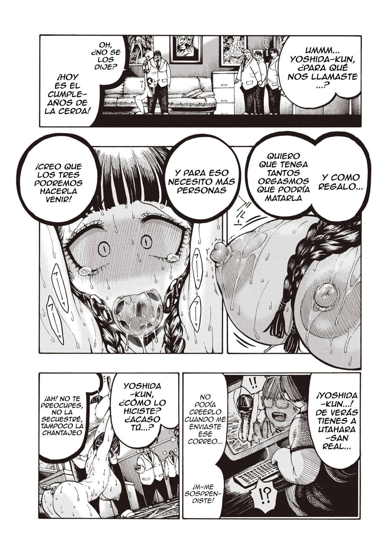 [Hirune] Buta to Present | Pig And Gift (COMIC Kairakuten 2020-04) [Spanish] [Lanerte] [Digital] image number 8