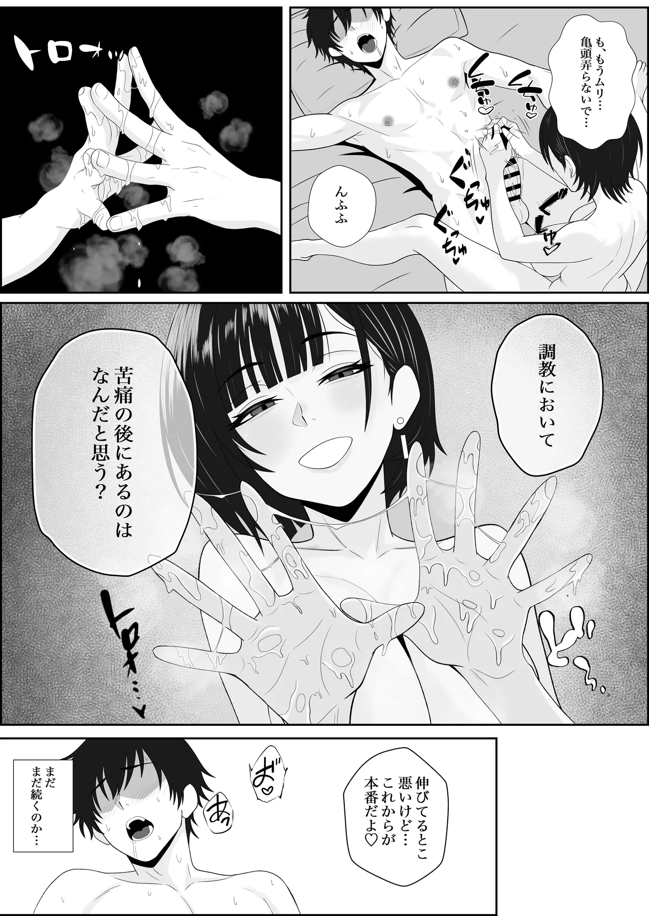 [成人14歳 (三角ノエル)] 寝取られた彼女が女王様になって帰ってきた～ルーインドで金玉をカラにされて前立腺を弄られて何度も何度もメスイキして調教されるお話～ 画像番号 33