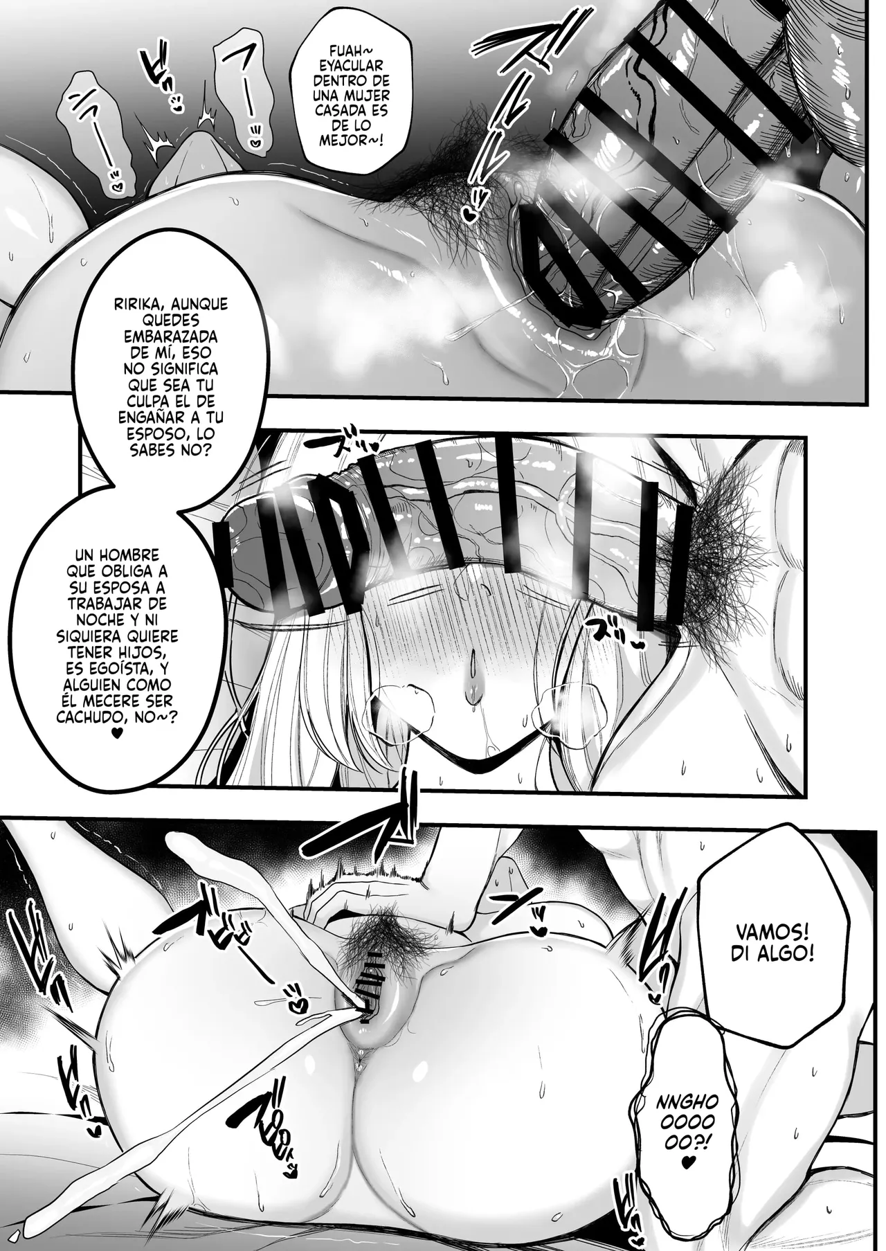 [Sakura Shiina] Yashoku Hitozuma Makura Eigyou de Gokainin｜Una Esposa que Trabajaba de Noche Quedó Embarazada al Ofrecer Servicios Sexuales [Spanish] [P7Neko] изображение № 44