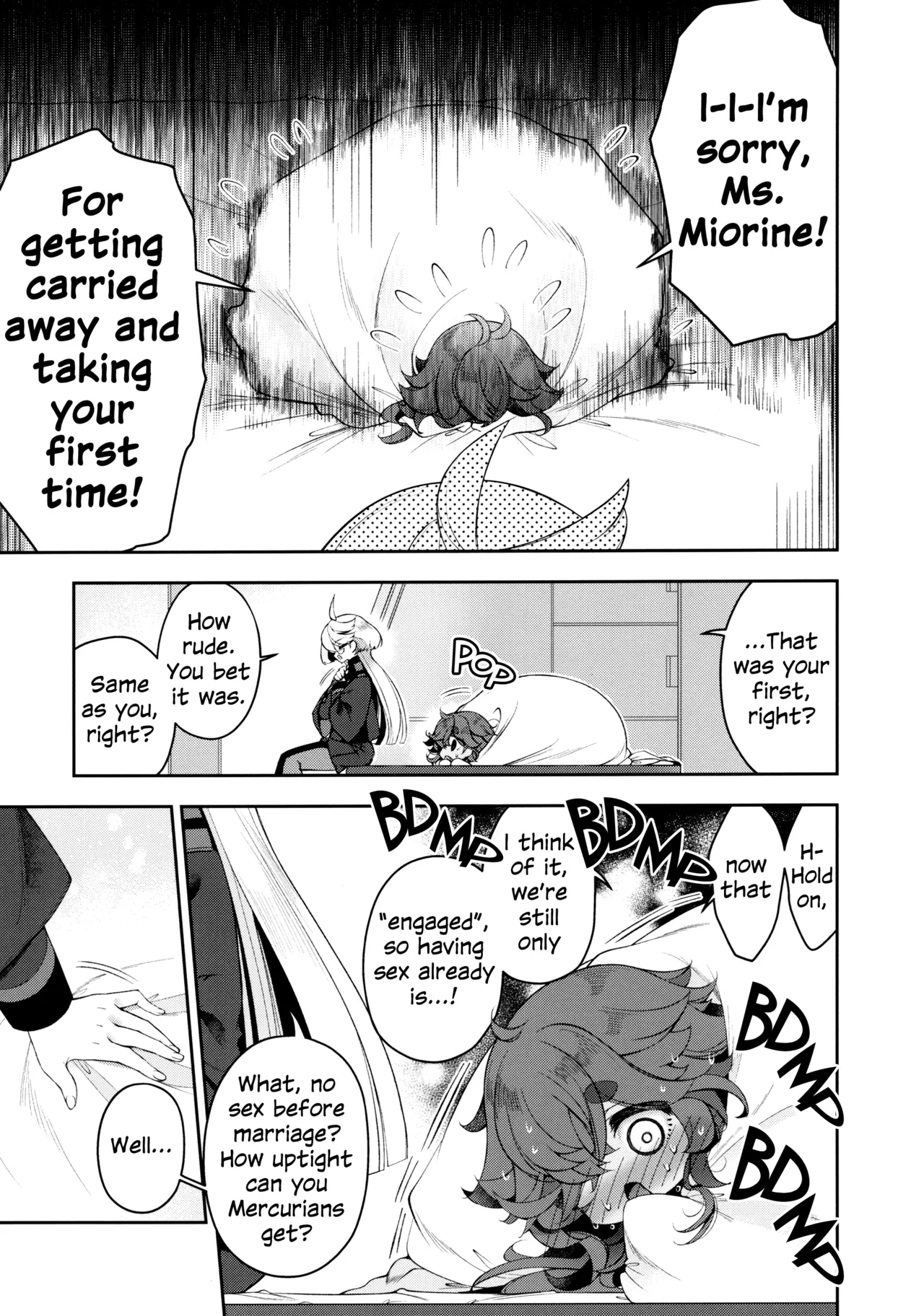 (Hoshi ni Negai o 2025) [Alkaloid (Izumiya Otoha)] Perfect Communication (Mobile Suit Gundam: The Witch from Mercury) [English] изображение № 32