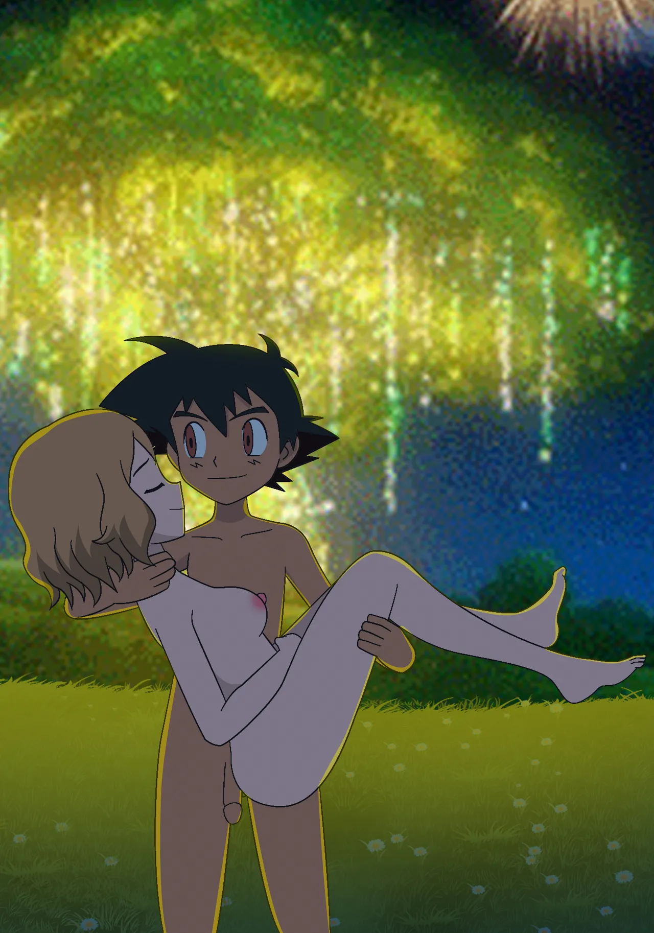 [GHTA] (Ang Sayaw) Pokeporn: Under the pledging tree!  Ash X Serena Bildnummer 16