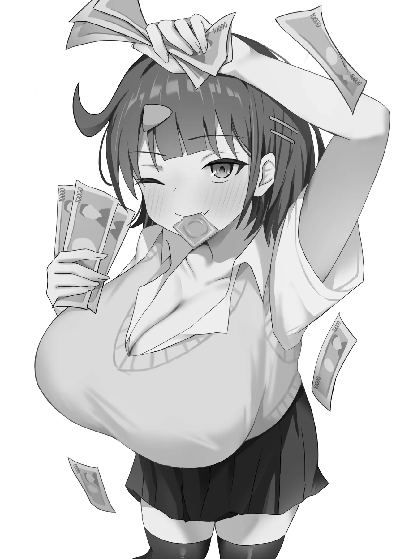 [Kisetsuhazure no Ofuton (Wonma)] Papakatsu JK ga Ojisan Chinpo ni Ochirumade [Chinese] 2eme image