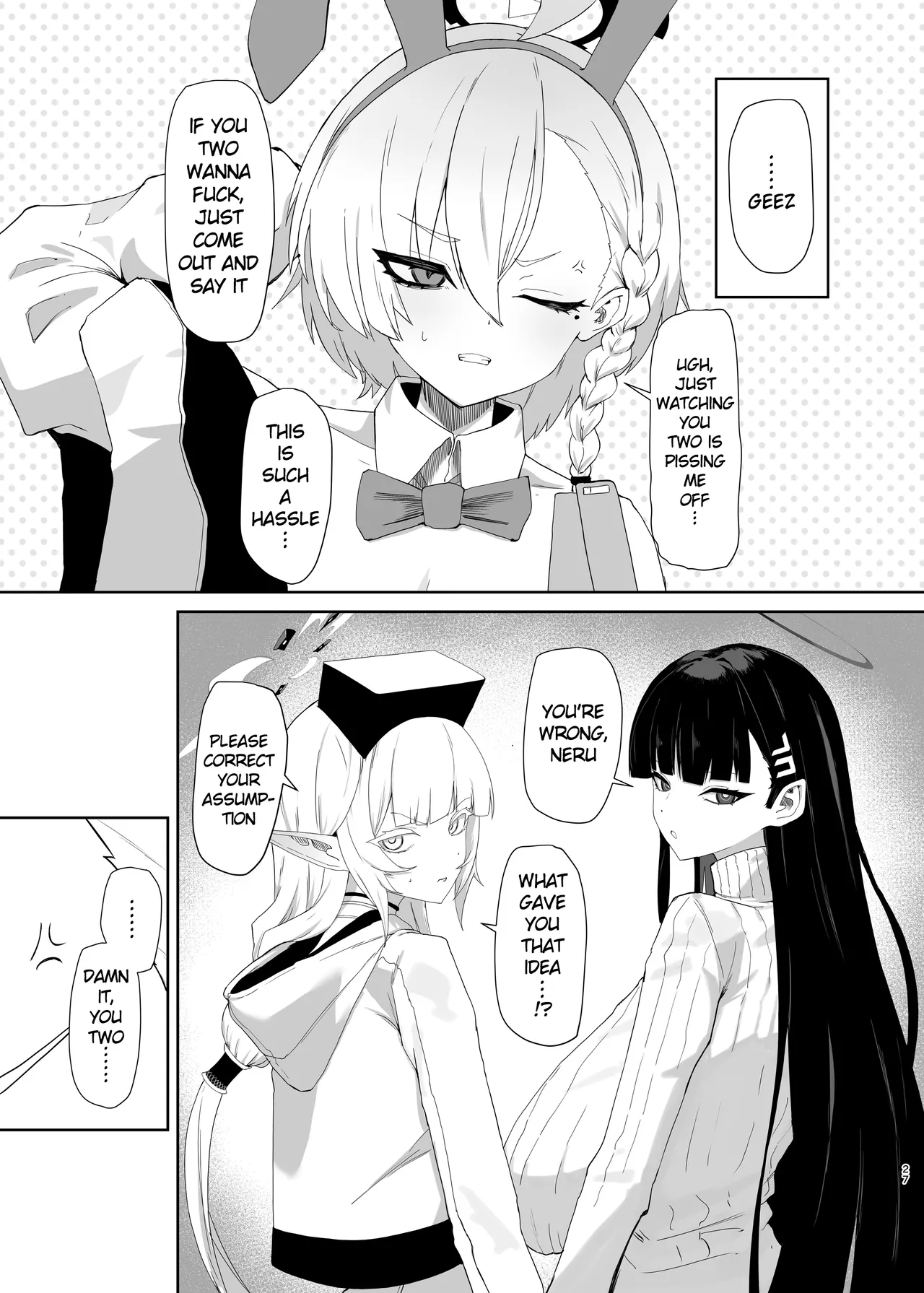 (C106) [Moujou Ishiki (Canvas Solaris)] Chou Tensai Byoujaku Bishoujo Chinpo Hacker VS Big Sister (Blue Archive) [English] [Digital] 图片编号 27