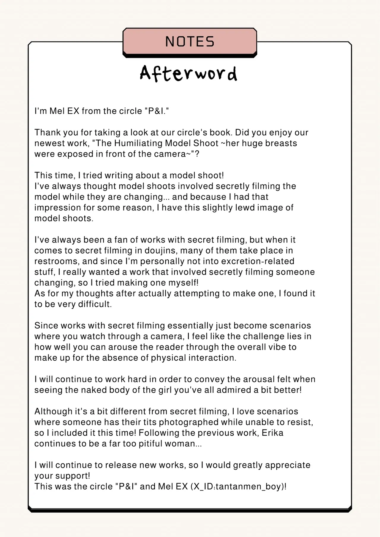 [P&I (Mel EX, Usagino Kuua)] Shuuchi no Model Satsuei ~Camera no Mae de Sarasareta Kyonyuu~ + -AFTER- | Humiliating Photoshoot ~Large Bust Exposed before the Camera~ + ~AFTER~ [English] [Cunny Garden] Bildnummer 29