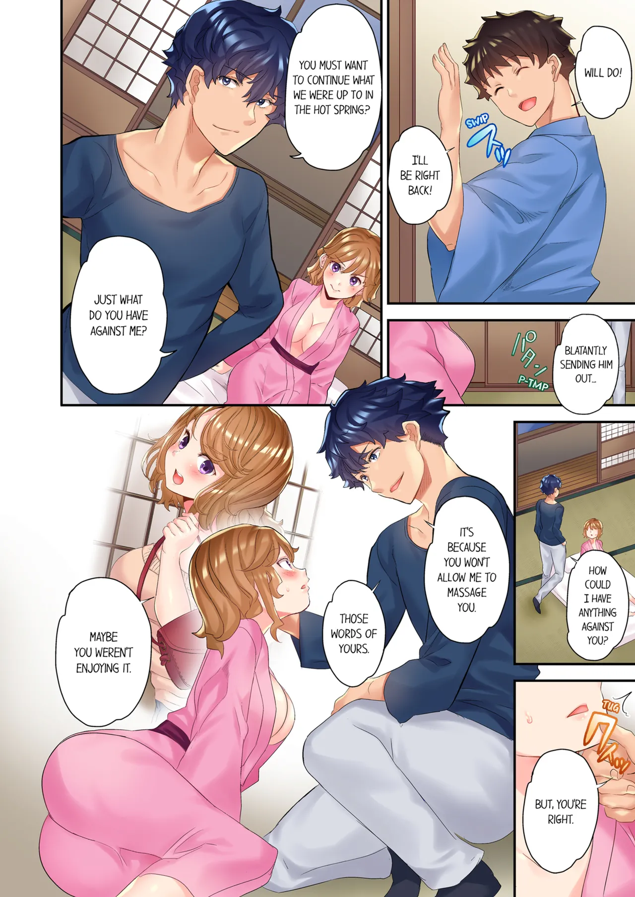 [Kazutaro] The NTR Massage Vol. 1-2 [English] [Decensored] [Ongoing] 79eme image