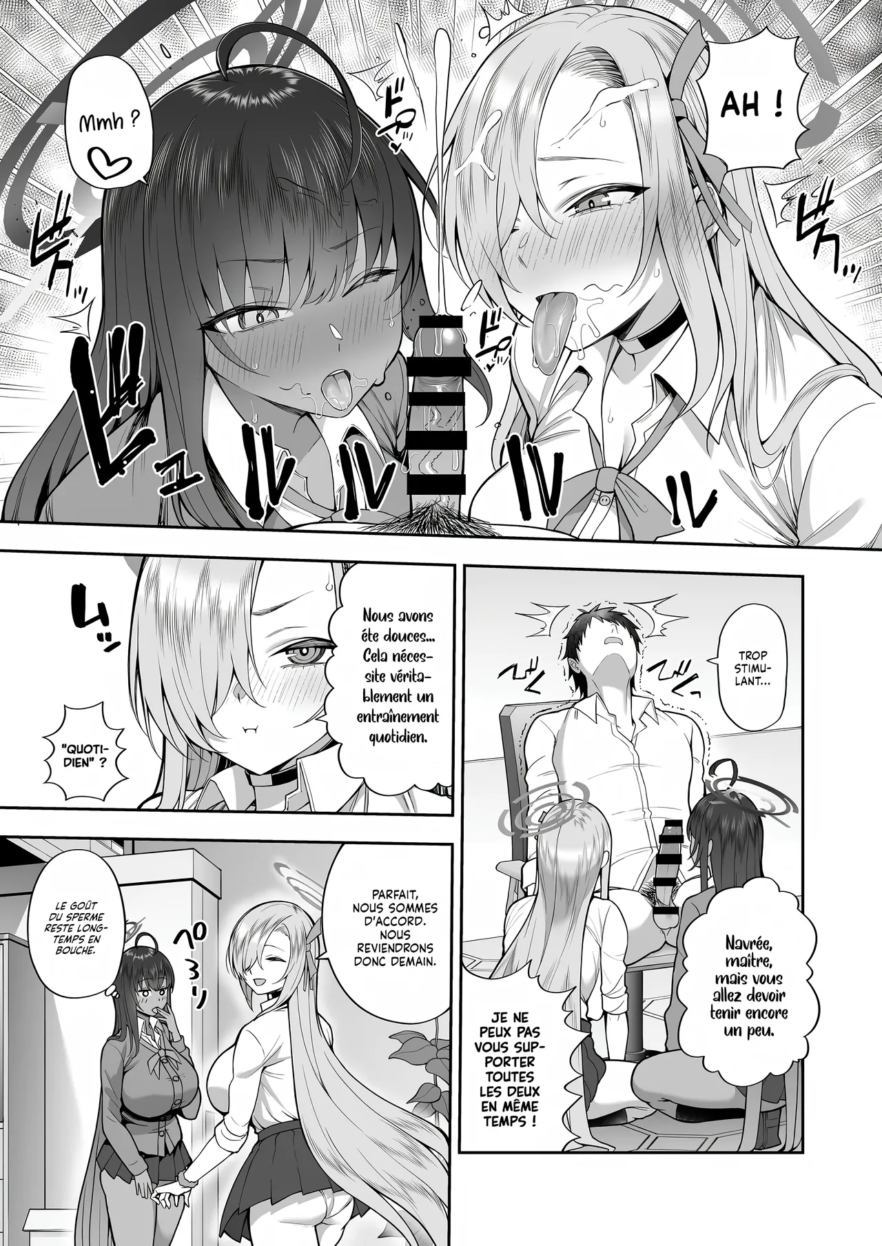 [Marshmallow Balloon (Kayumidome)] Yowami to Musuko o Nigirareta | Ma Faiblesse et mon Pénis ont été pris au Piège ! (Blue Archive) [French] [Lopxi] [Digital] 图片编号 7