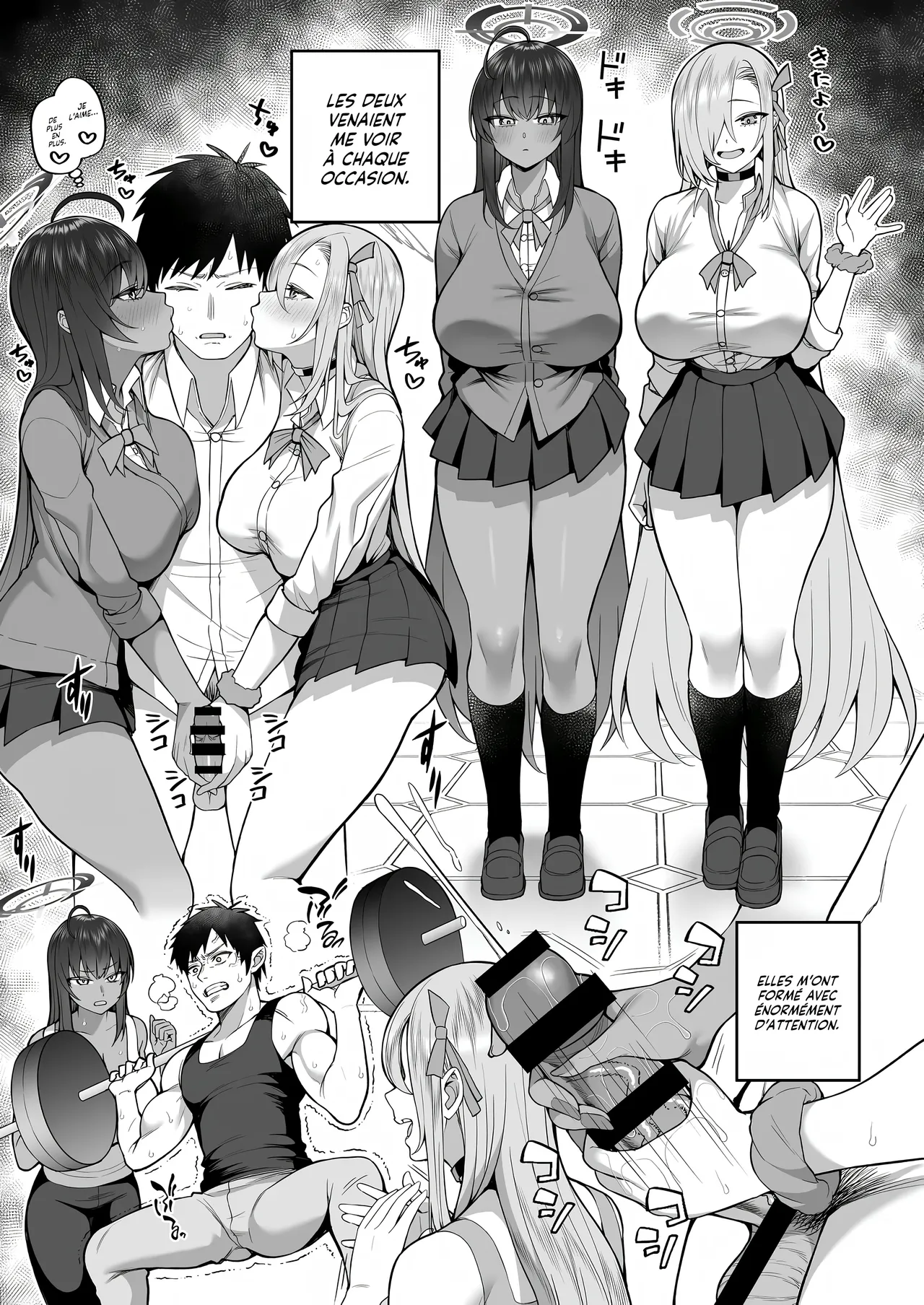 [Marshmallow Balloon (Kayumidome)] Yowami to Musuko o Nigirareta | Ma Faiblesse et mon Pénis ont été pris au Piège ! (Blue Archive) [French] [Lopxi] [Digital] 图片编号 17