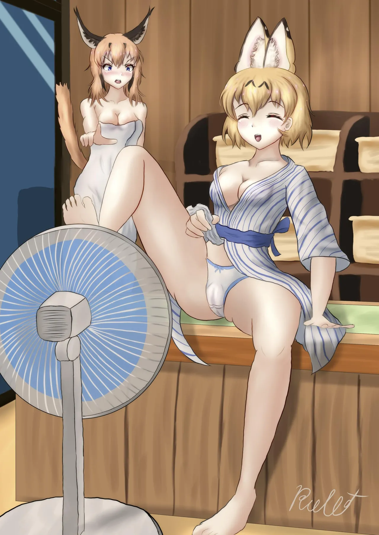 [Usagigoya (Various)] KemoFri Onsen goudou ~Yokujou de yokujou wa dame nano ne!~ (Kemono Friends) [Digital] 이미지 번호 24