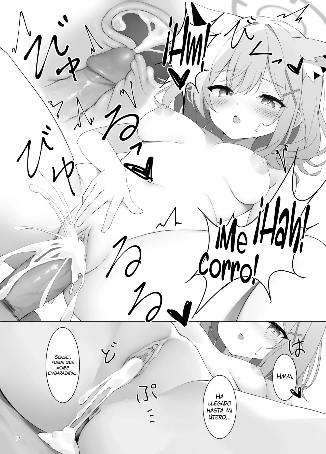 (C104) [Hagakure (Tateishi Kureha)] N, Watashi to mo Ecchi na Koto o Yarubeki｜NHM, Quiero que hagamos cosas sucias juntos (Blue Archive) [Spanish] [Los ResuelveProblemas 68] [Decensored] image number 17