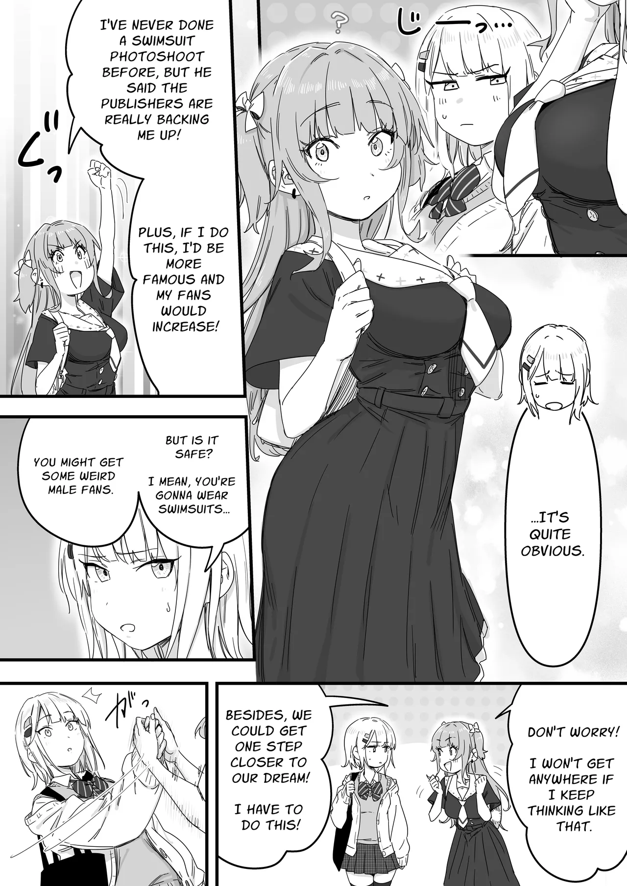 [P&I (Mel EX, Satsukimasu)] Mizugi Idol no Nama Oppai wo Minna no Mae de Sarashitai | Swimsuit Idol Wants to Expose Her Titties to Everyone [English] [Solid Rose] imagen número 3