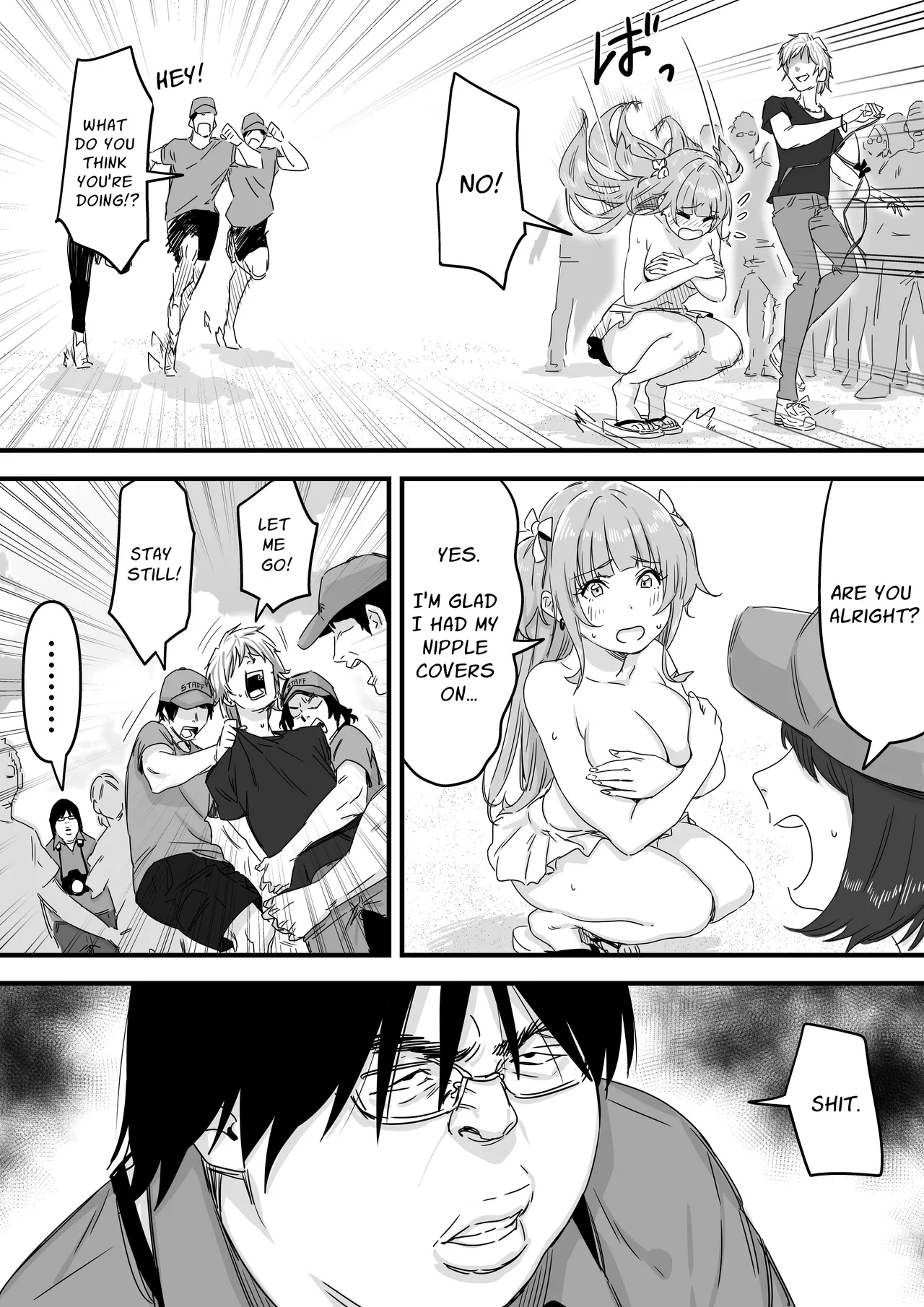 [P&I (Mel EX, Satsukimasu)] Mizugi Idol no Nama Oppai wo Minna no Mae de Sarashitai | Swimsuit Idol Wants to Expose Her Titties to Everyone [English] [Solid Rose] imagen número 12