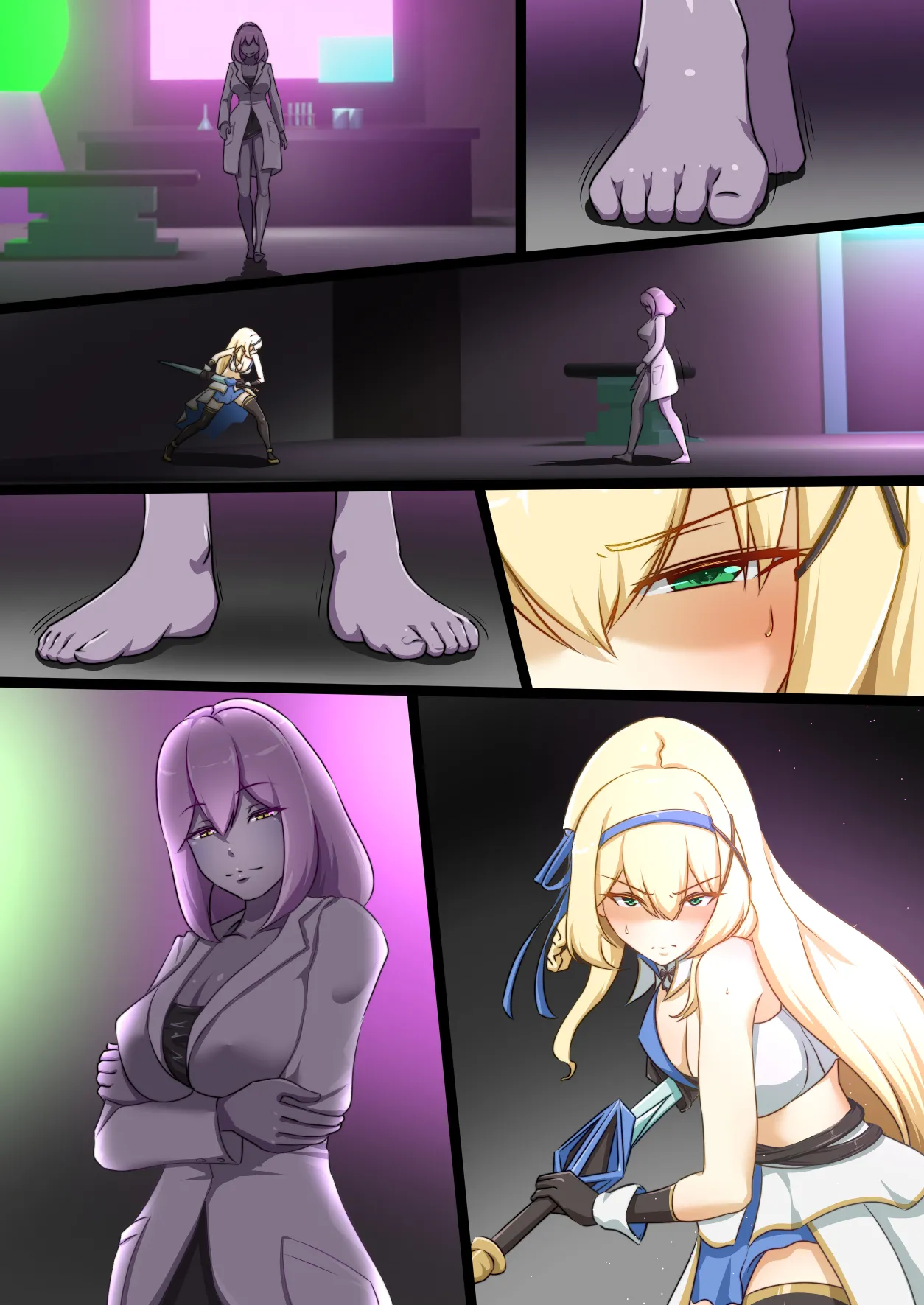 [Seika Kairaku Shoten (Erutoria, Dew, Kamekame)] Himekishi ga Ecchi na Teki to Tatakatte Haiboku suru Hanashi | The Knight-Princess Is Defeated By An Erotic Foe [ENG] Bildnummer 38