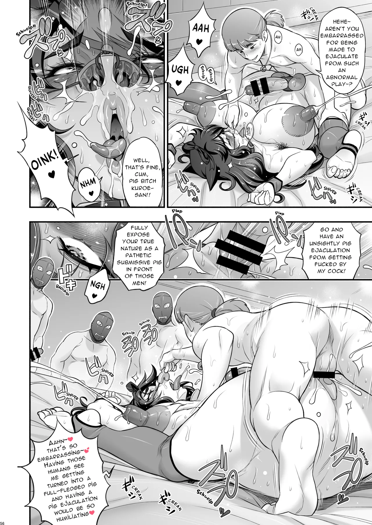 [Niku Ringo (Kakugari Kyoudai)] Nihon Tsuntsun Futanari Youko o Butabuta ni Shitsukechau Ohanashi [English] [Digital] image number 56