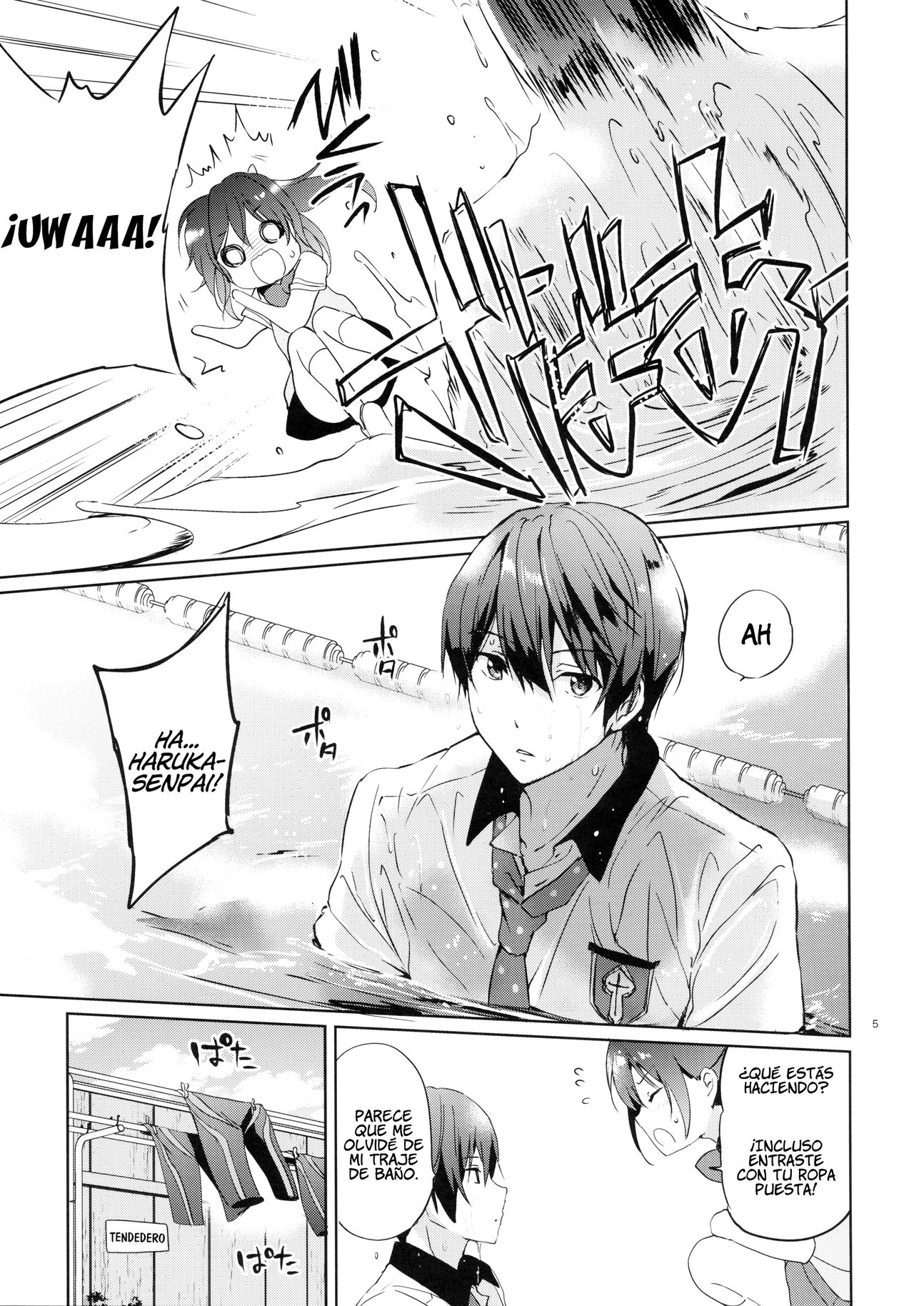 (C86) [Kurimomo (Tsukako)] READY STEADY GO (Free!) [Spanish] Bildnummer 4