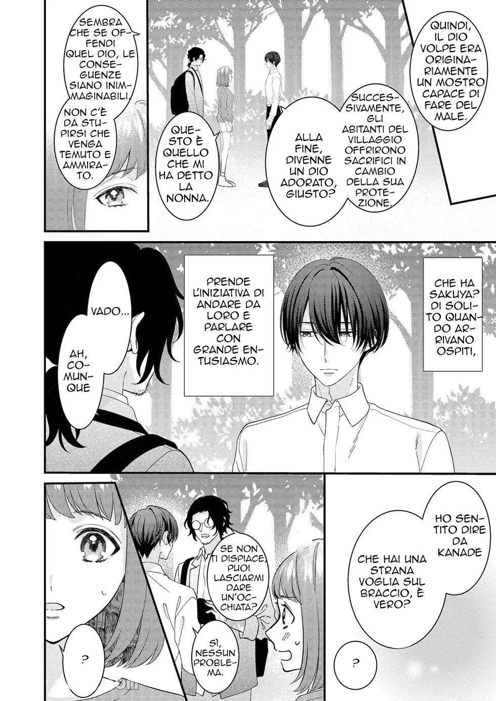 [Kaiten Sengyo (Murasaki Yukari)] O Kitsune-sama no Kamigakushi ~Mura no Kami-sama Datta Osananajimi ni Sara Warete Midara Mon o Kizamareru~ | La Leggenda del Dio Volpe [Italian] imagen número 17