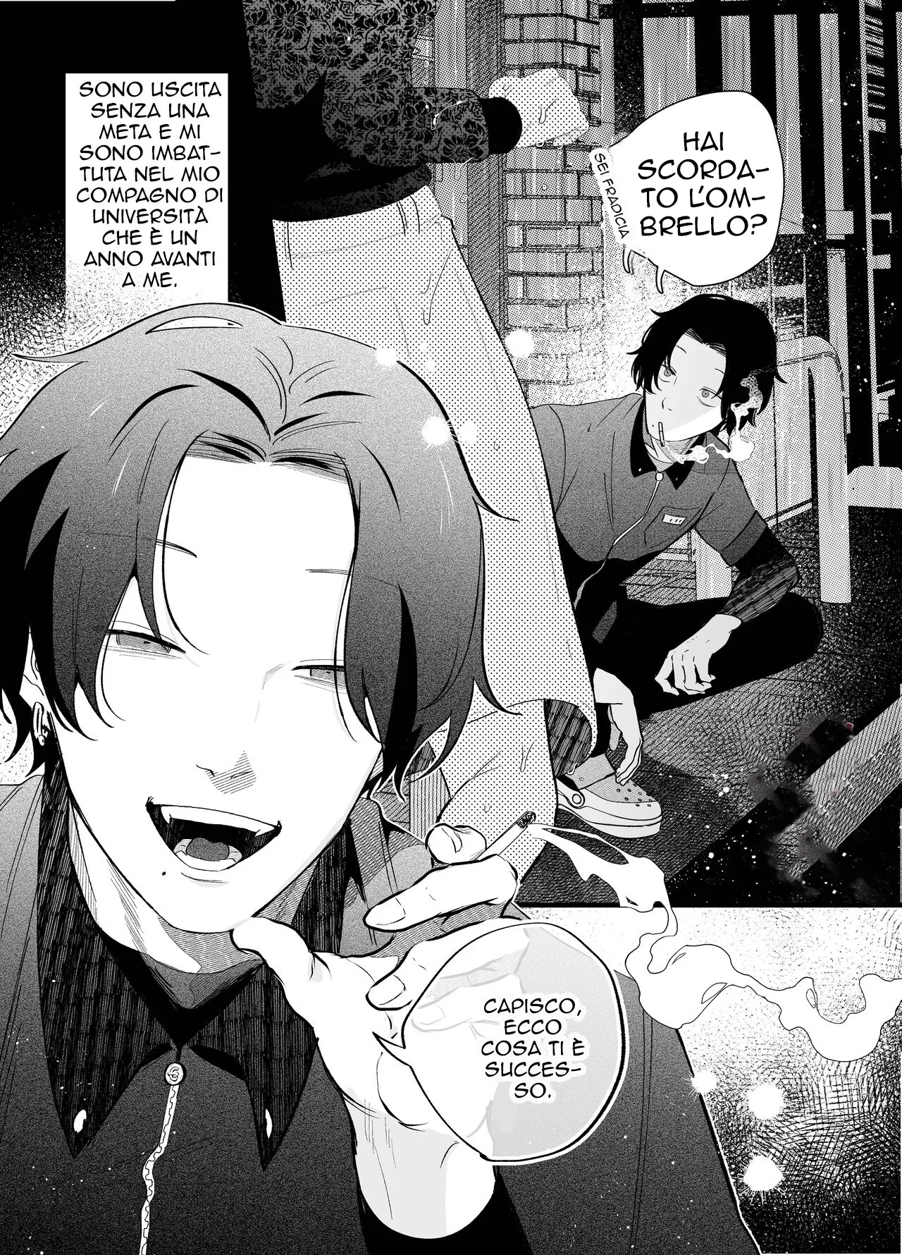 [THE Waidan (Gurida Soumu)] Kuso Mitai na Genjitsu kara Nigeta Saki wa Yarichin Kane Nashi Yakin Conveni Band Man deshita | Portami all' Inferno [Italian] image number 11