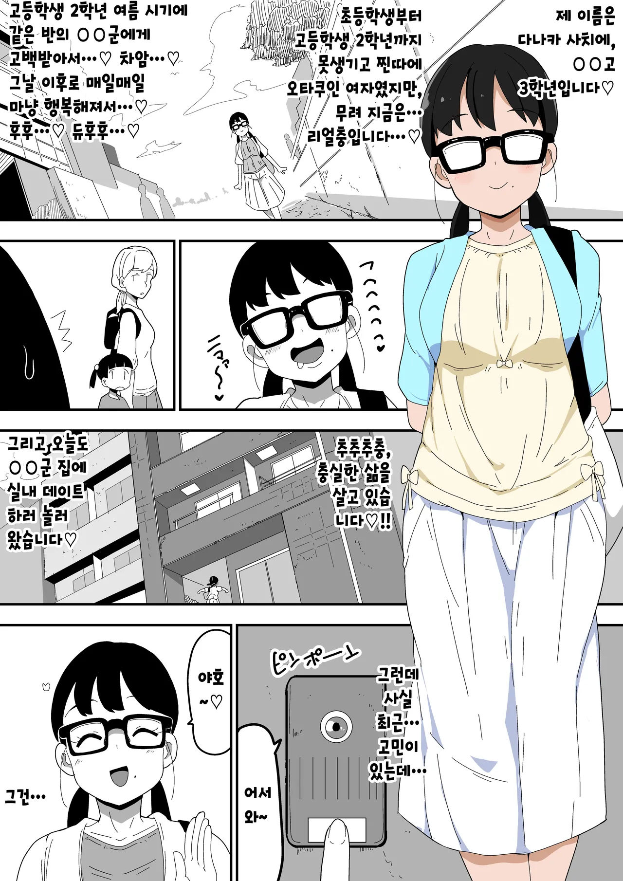 [Bukkaketainaa (Kaketainaa)] Jimi Otaku Megane-chan to Icha Love H 3 | 수수한 오타쿠 안경녀와 순애 H 3 [Korean] 图片编号 2