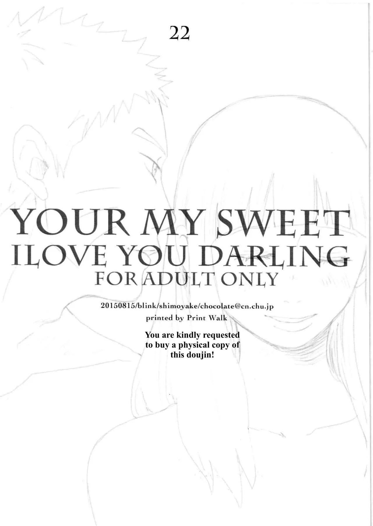 (C88) [blink (shimoyake)] YOUR MY SWEET - I LOVE YOU DARLING (Naruto) [Italian] imagen número 22