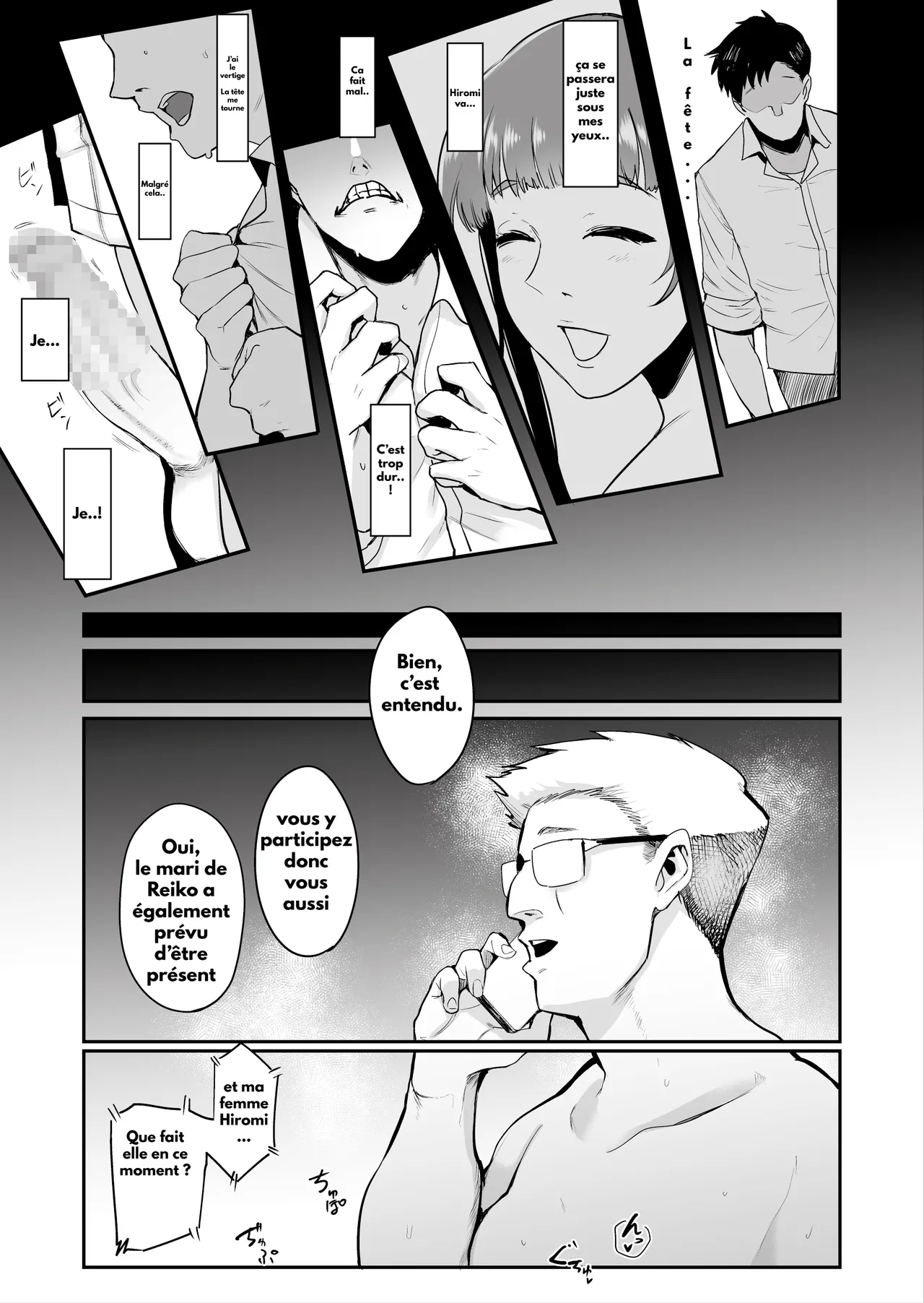 [Sound MILK (Otochichi)] Fella Mask Fujin Kanketsu Hen ~Otto no Mae de Midareru Mask Dorei Zuma-tachi~ [French] 28eme image