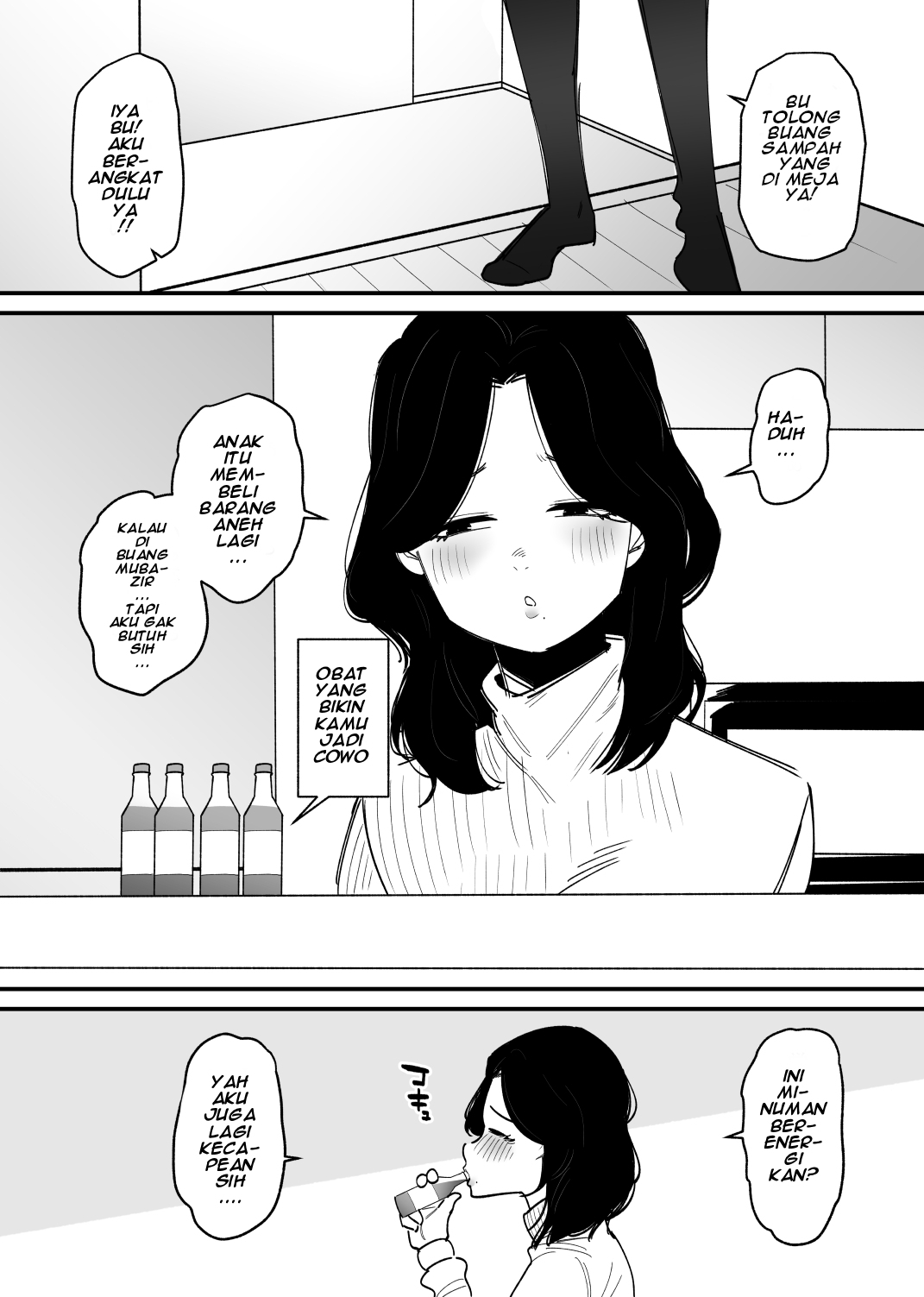 [Hachihachihachi] Otokonoko ni Nareru Kusuri o Nonda Shufu ga Onanie Kurui ni Naru Hanashi - Minum Obat Penumbuh Kontol Seorang Ibu Rumah Tangga Ketagihan Untuk Coli [Indonesia] Bildnummer 2